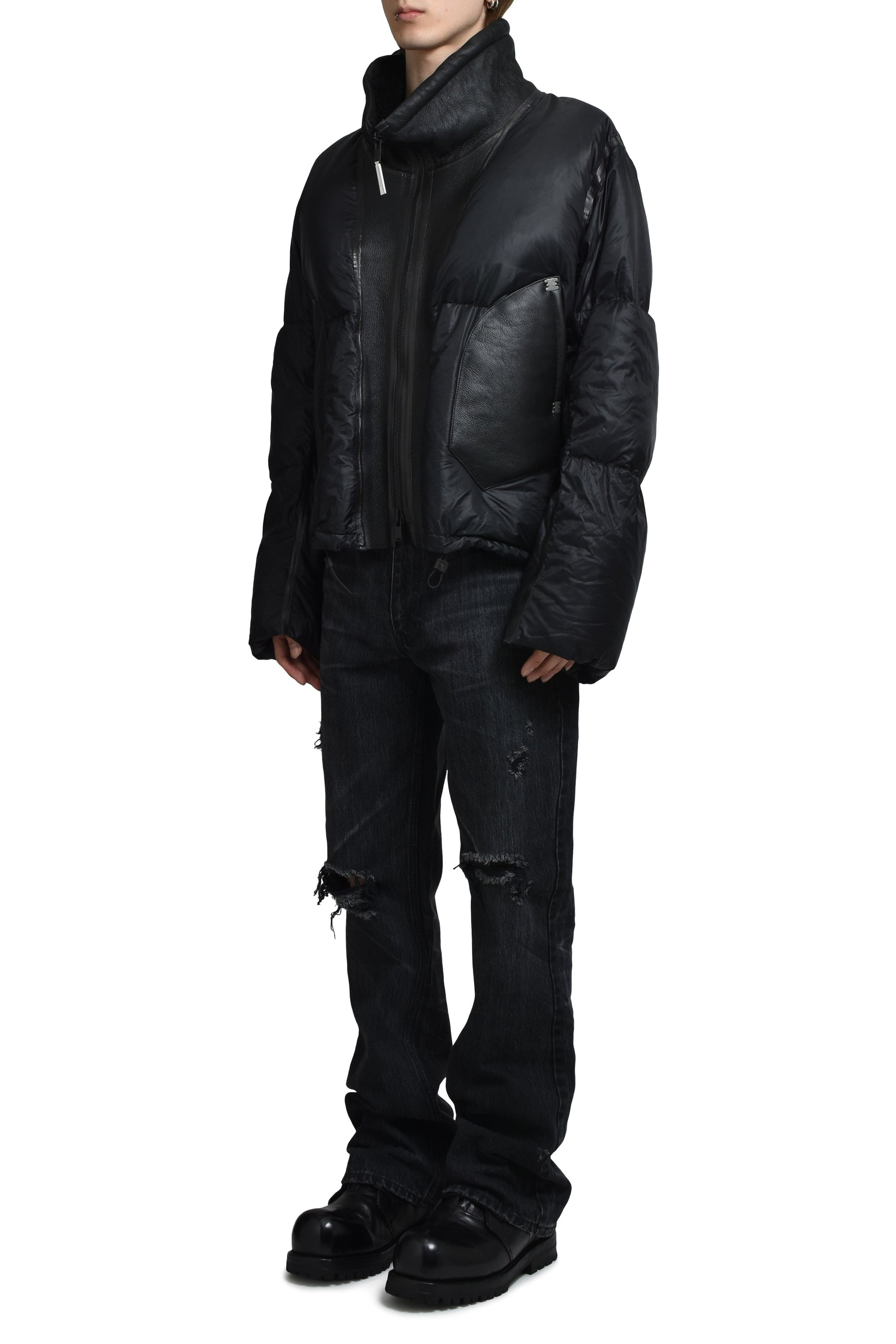 "REACTIVE"DOWN HIGH NECK BOMBERS / NOIR - 4