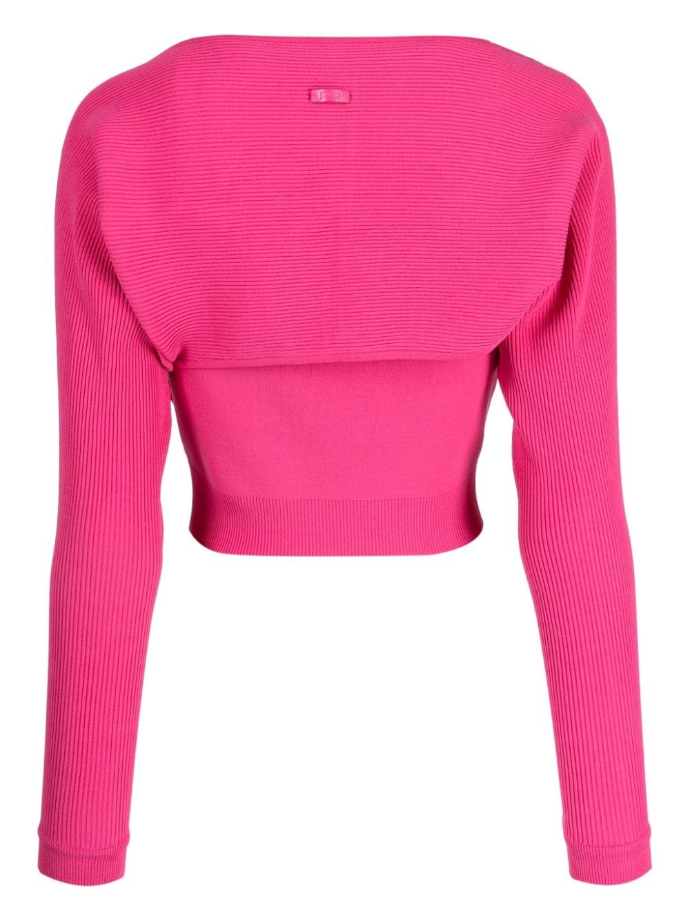 cut-out layered cropped top - 2