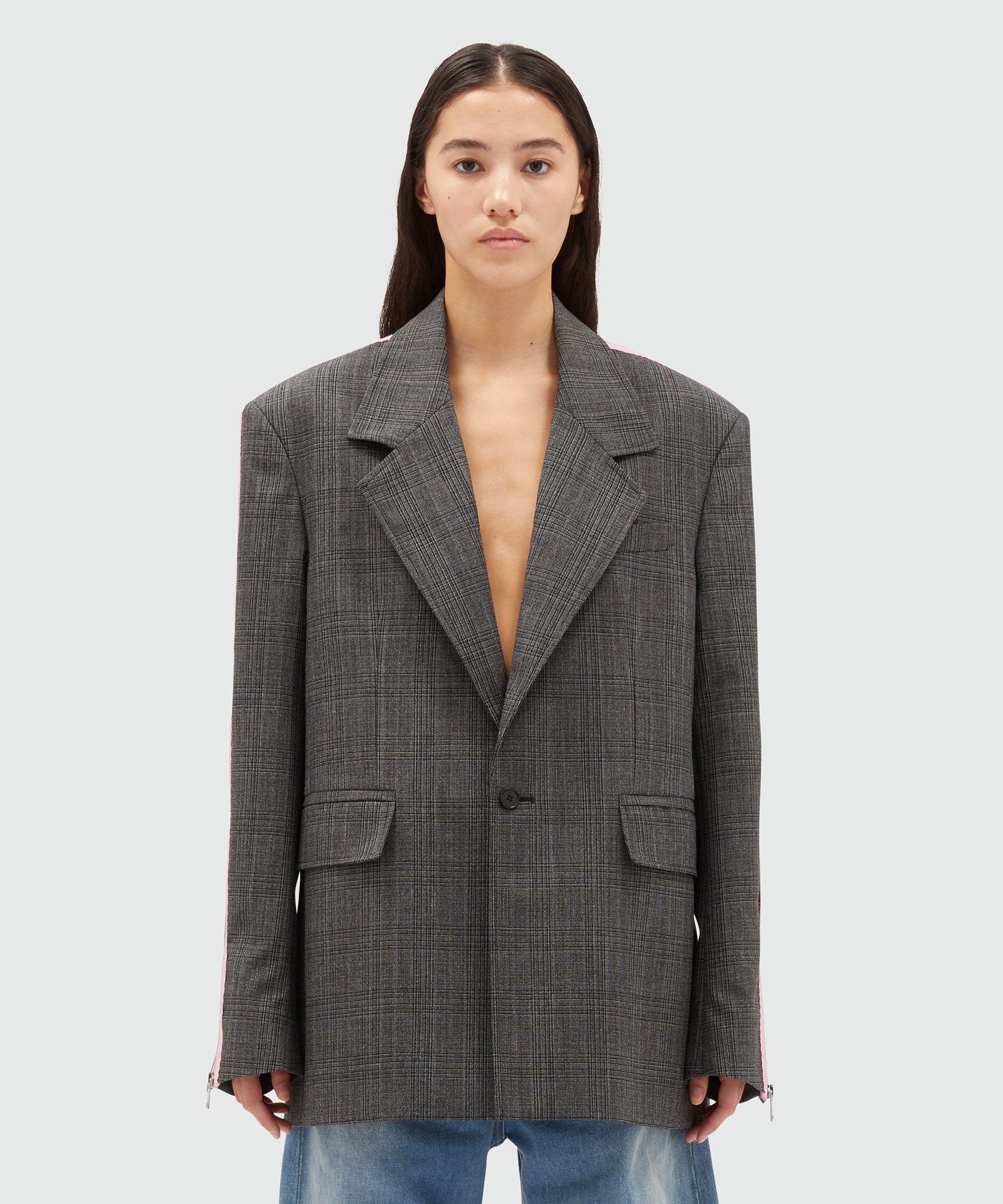 "MSGM Tailoring" wool Prince of Wales jacket - 2