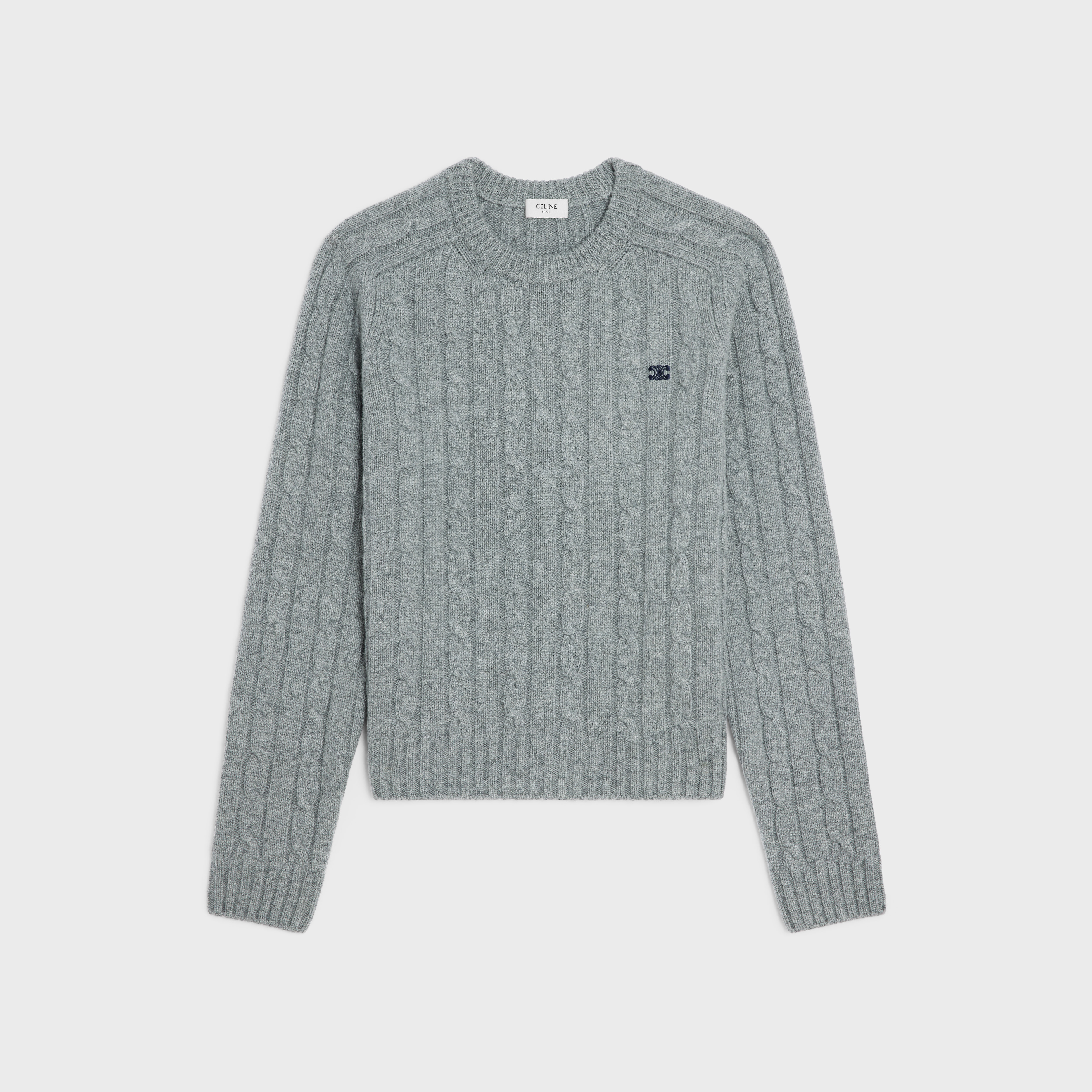 cable-knit triomphe sweater in cashmere - 1