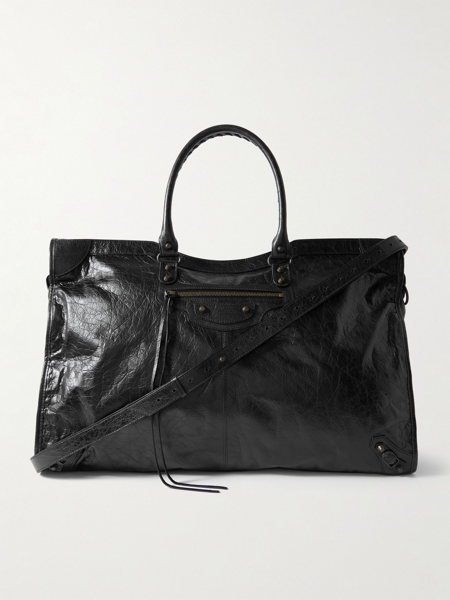 Le City Travel Arena Textured-Leather Tote Bag Black - 1
