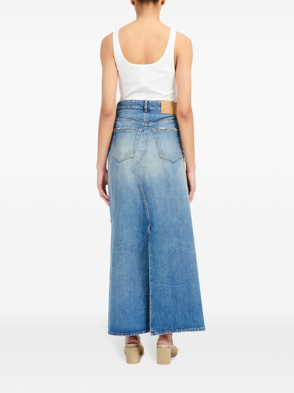 logo-patch midi skirt - 4