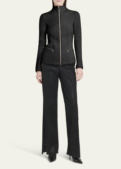 GIORGIO ARMANI Cashmere-Blend Zip-Front Knit Jacket outlook