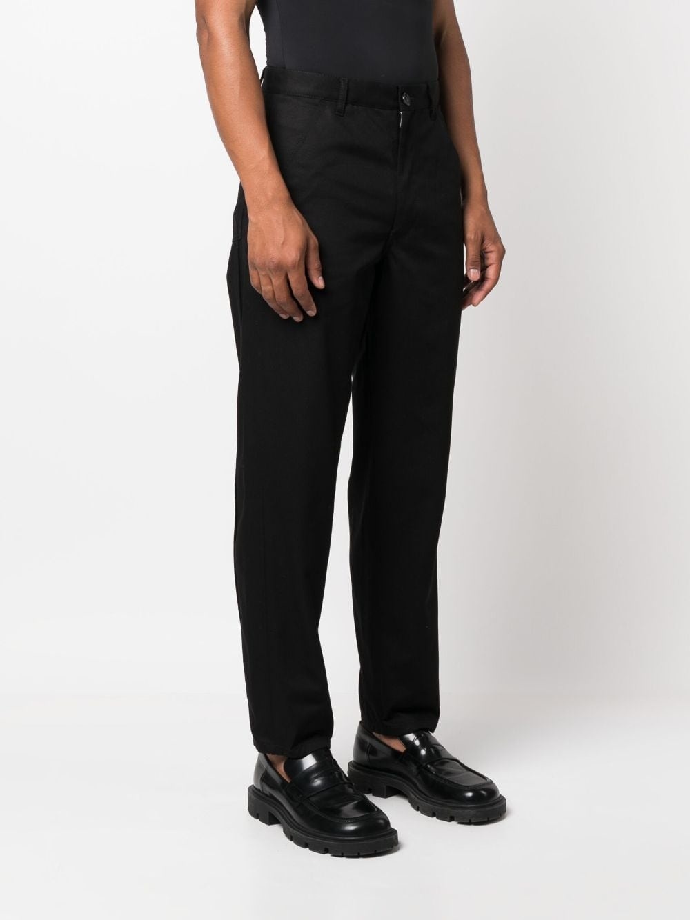 straight-leg cotton trousers - 3