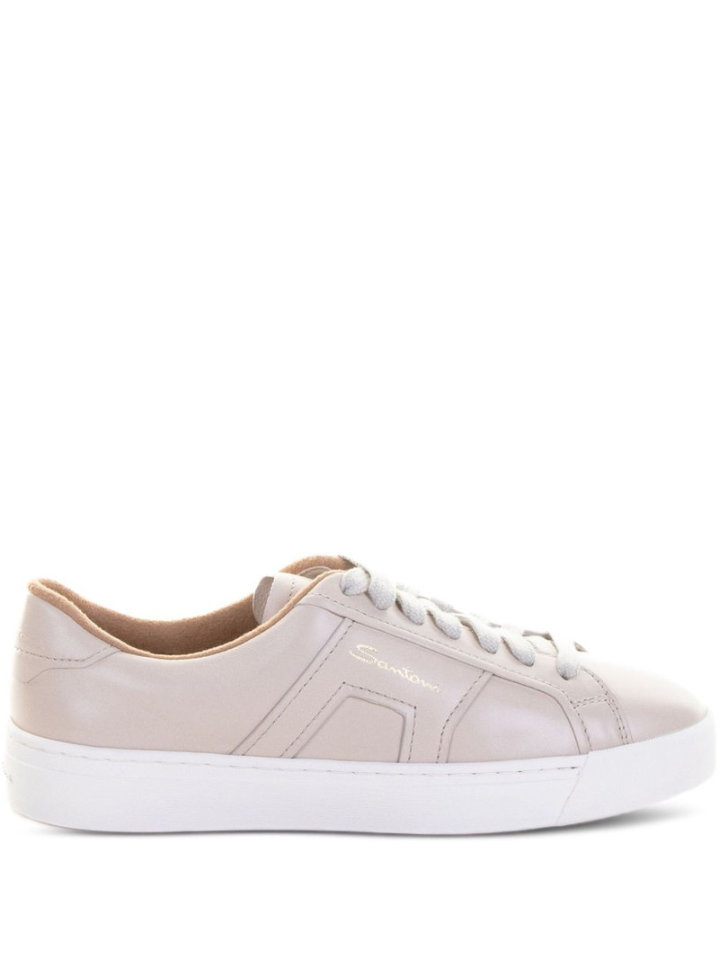 leather lace-up sneakers 1