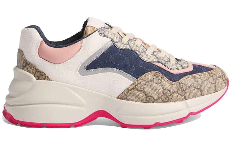 (WMNS) Gucci GG Rhyton 'Beige White Pink' 620185-99WF0-4371 - 2