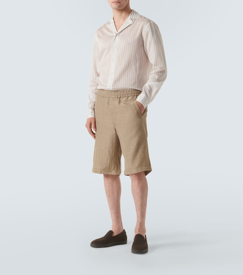 GIORGIO ARMANI High-rise Bermuda shorts outlook