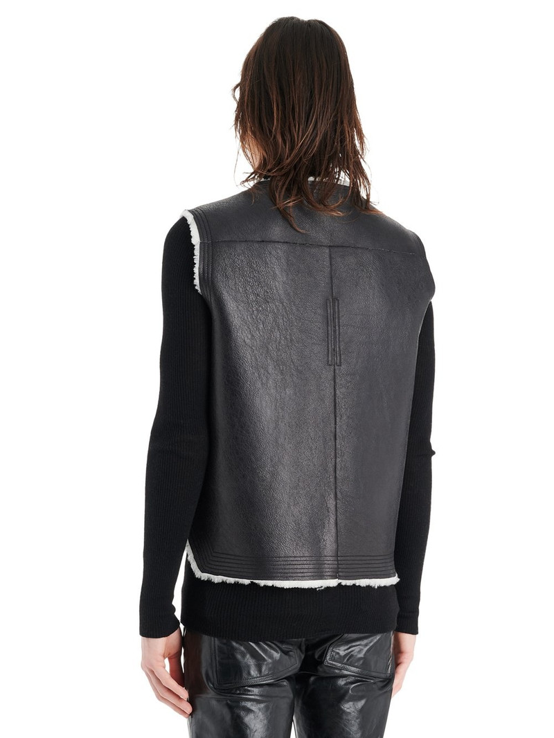 Black Shearling Cargo Vest 3