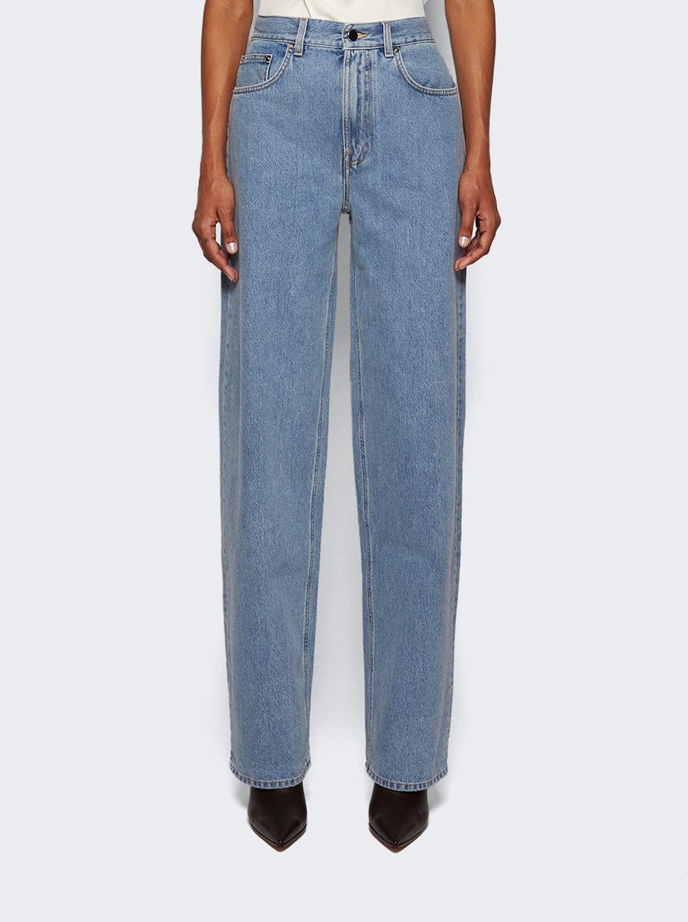 Samur Denim Pants Washed Light Blue - 3