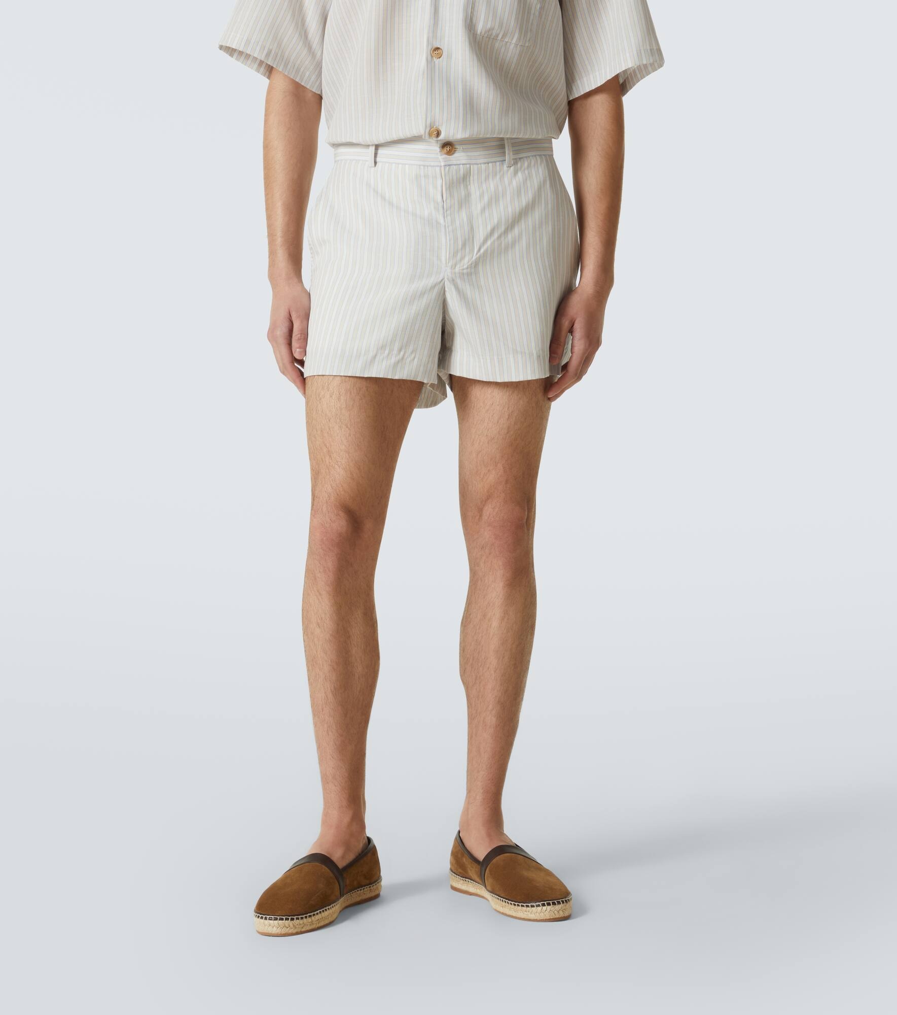'70s striped shorts - 3