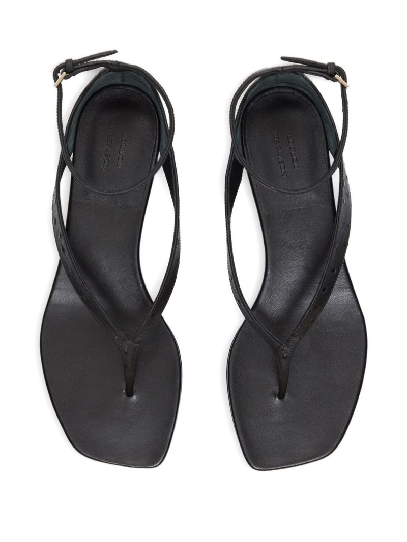 Loulou de Saison Niham textured ankle-strap sandals outlook