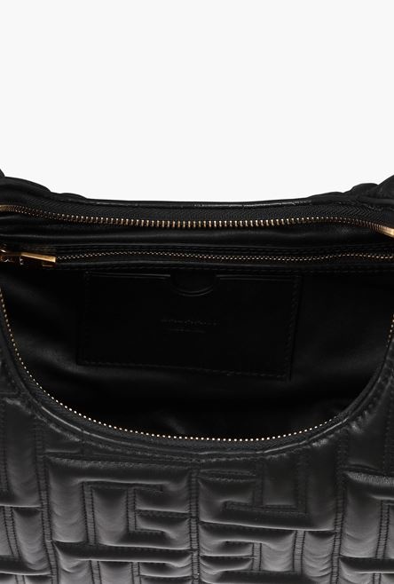 Black quilted leather Pillow Hobo bag - 4