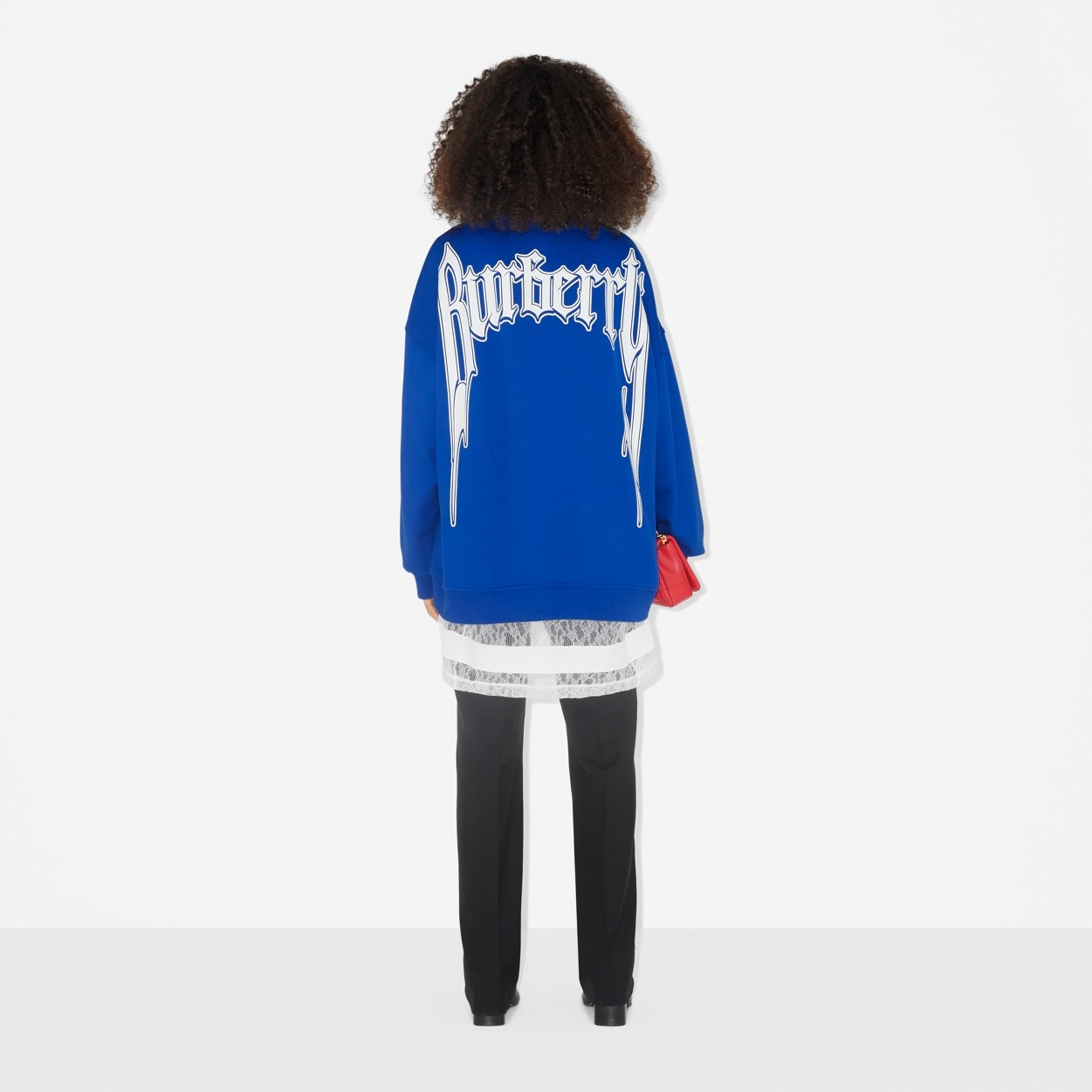 Logo Print Cotton Oversized Sweatshirt - 4