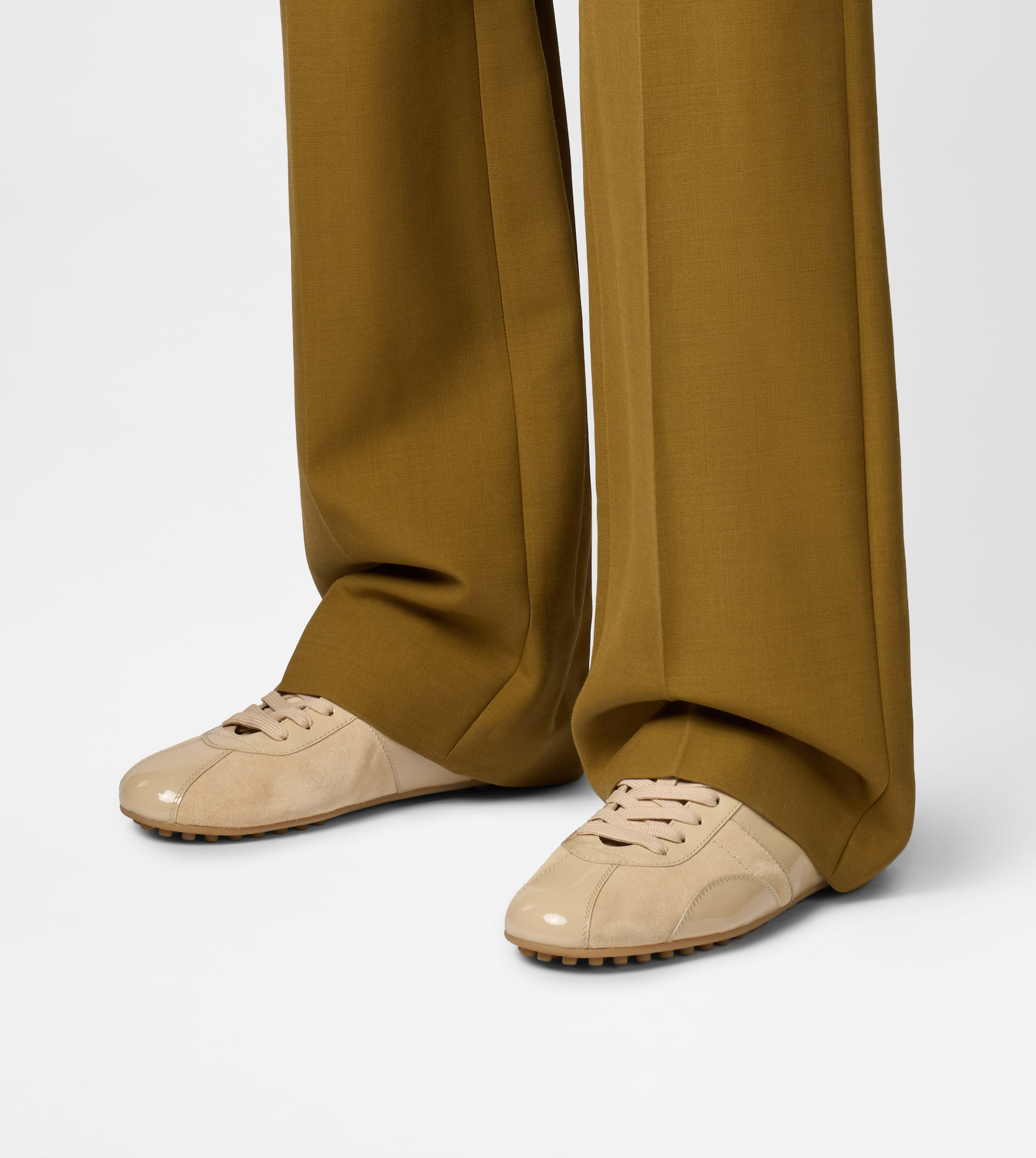 TOD'S T-MARATHON SNEAKERS IN PATENT LEATHER - BEIGE - 8