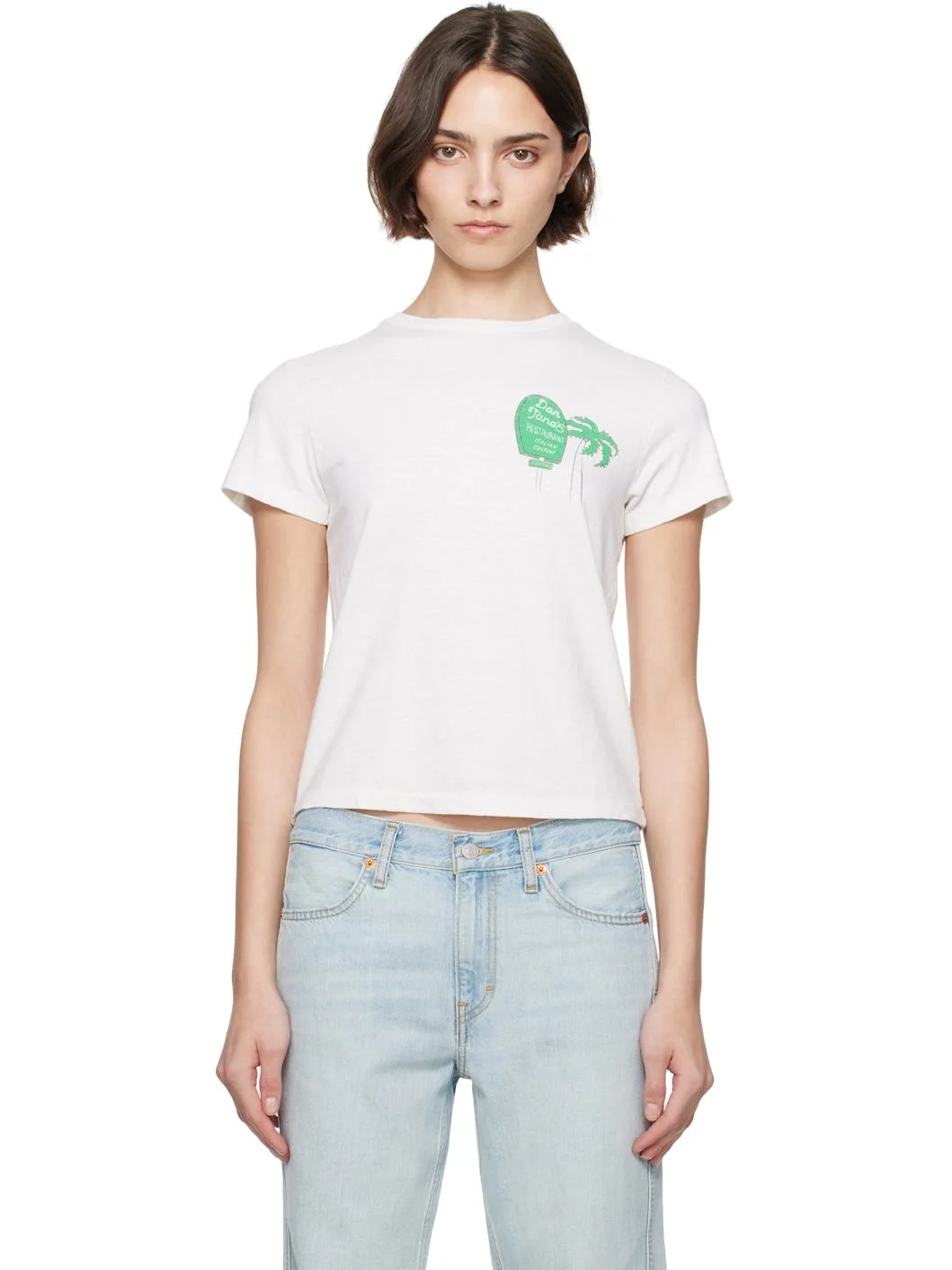 White Classic 'Dan Tana's' Sign T-shirt - 1