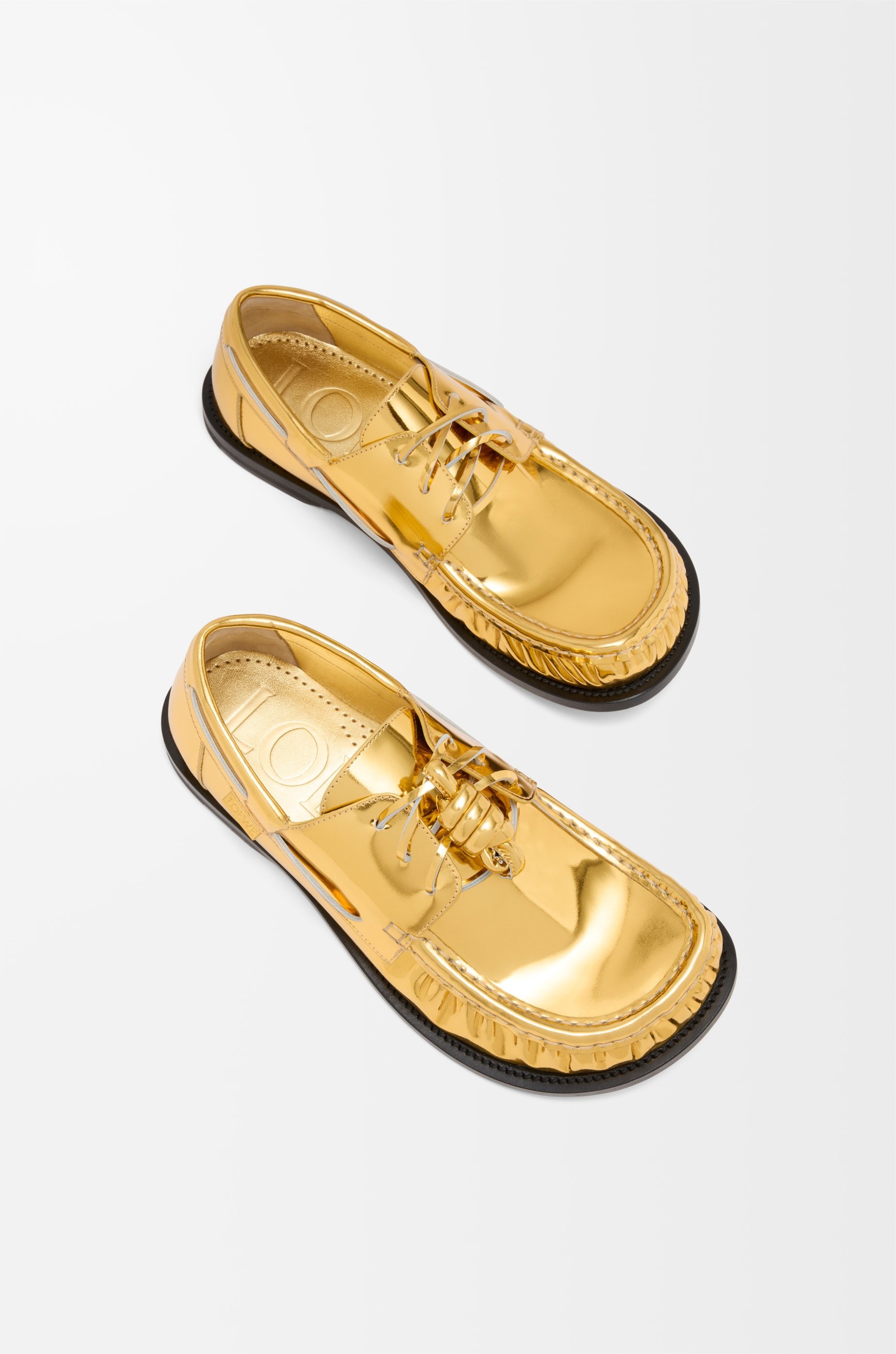 Campo boat shoe in metallic calfskin - 3