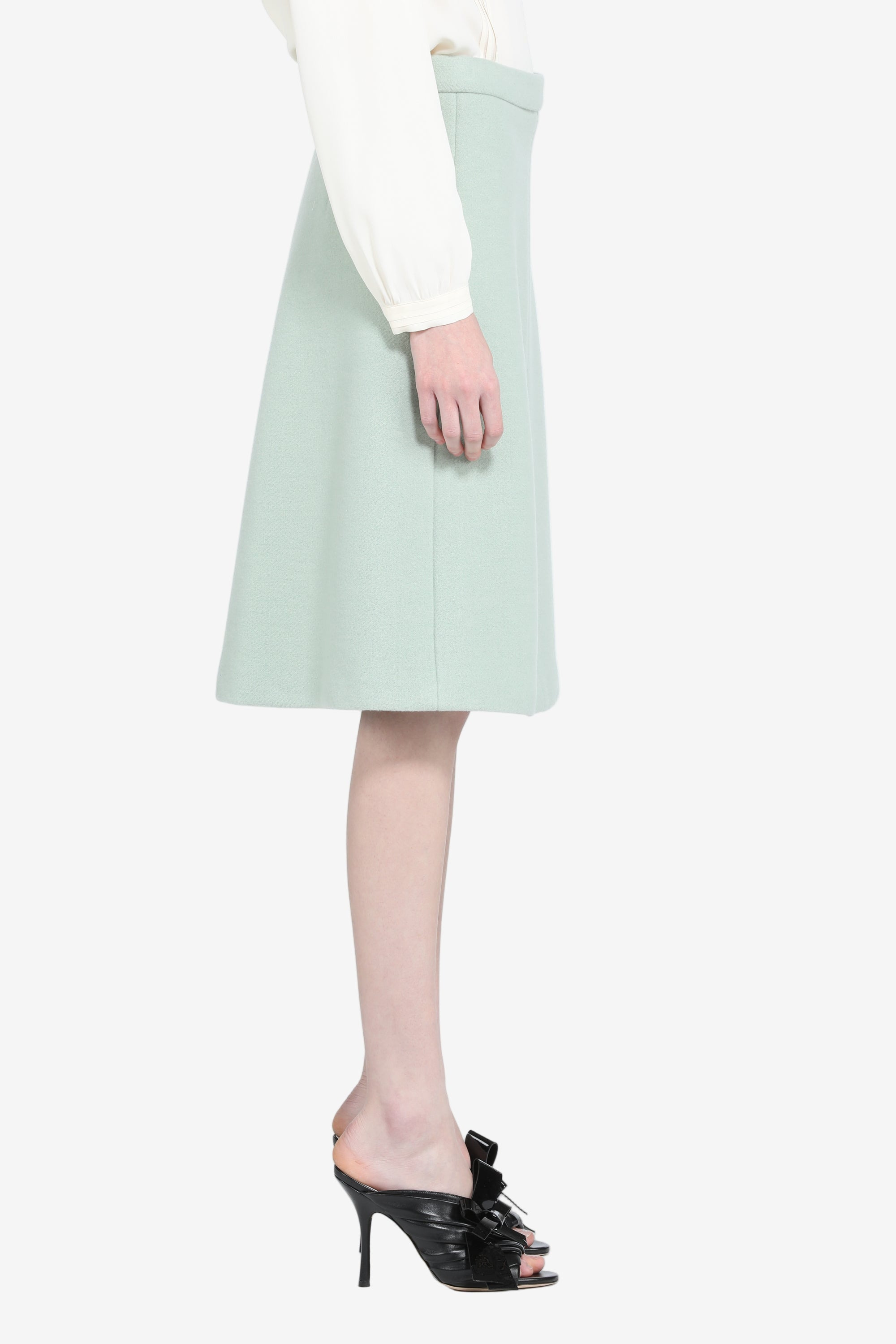 MIDI SKIRT IN WOOL CLOTH - 3
