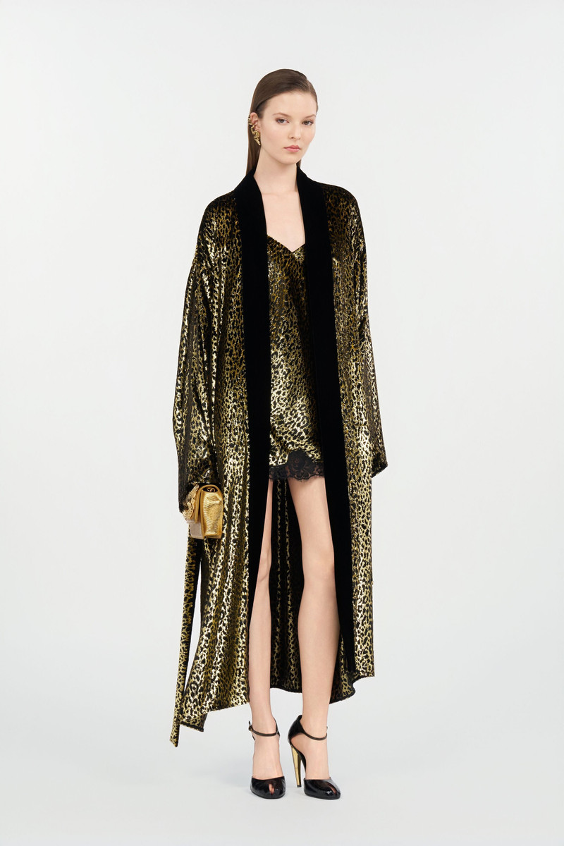 Roberto Cavalli Fil Coupé Leopard Print Coat outlook