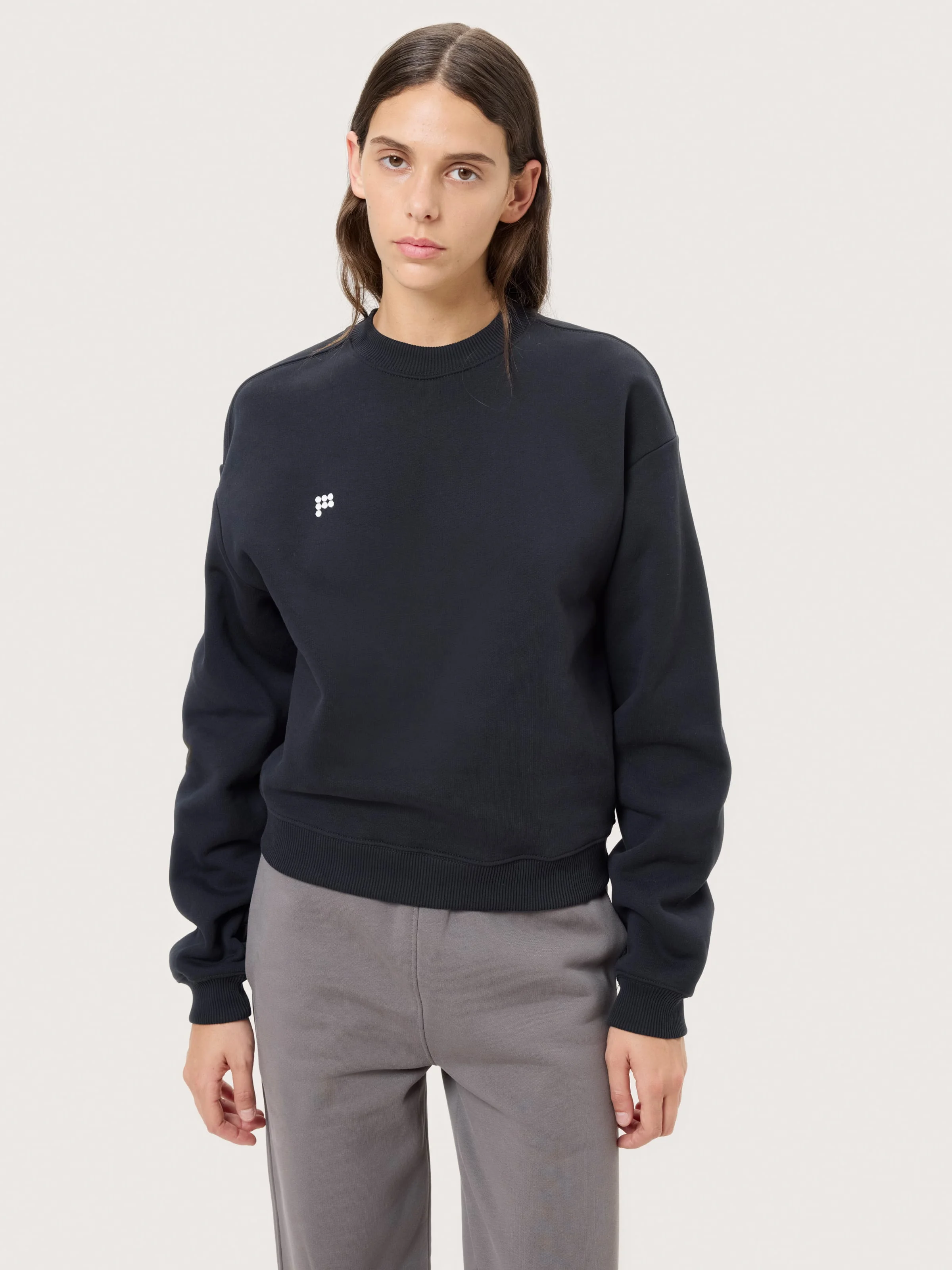 Womens Heavyweight Sweatshirt - Black - 1