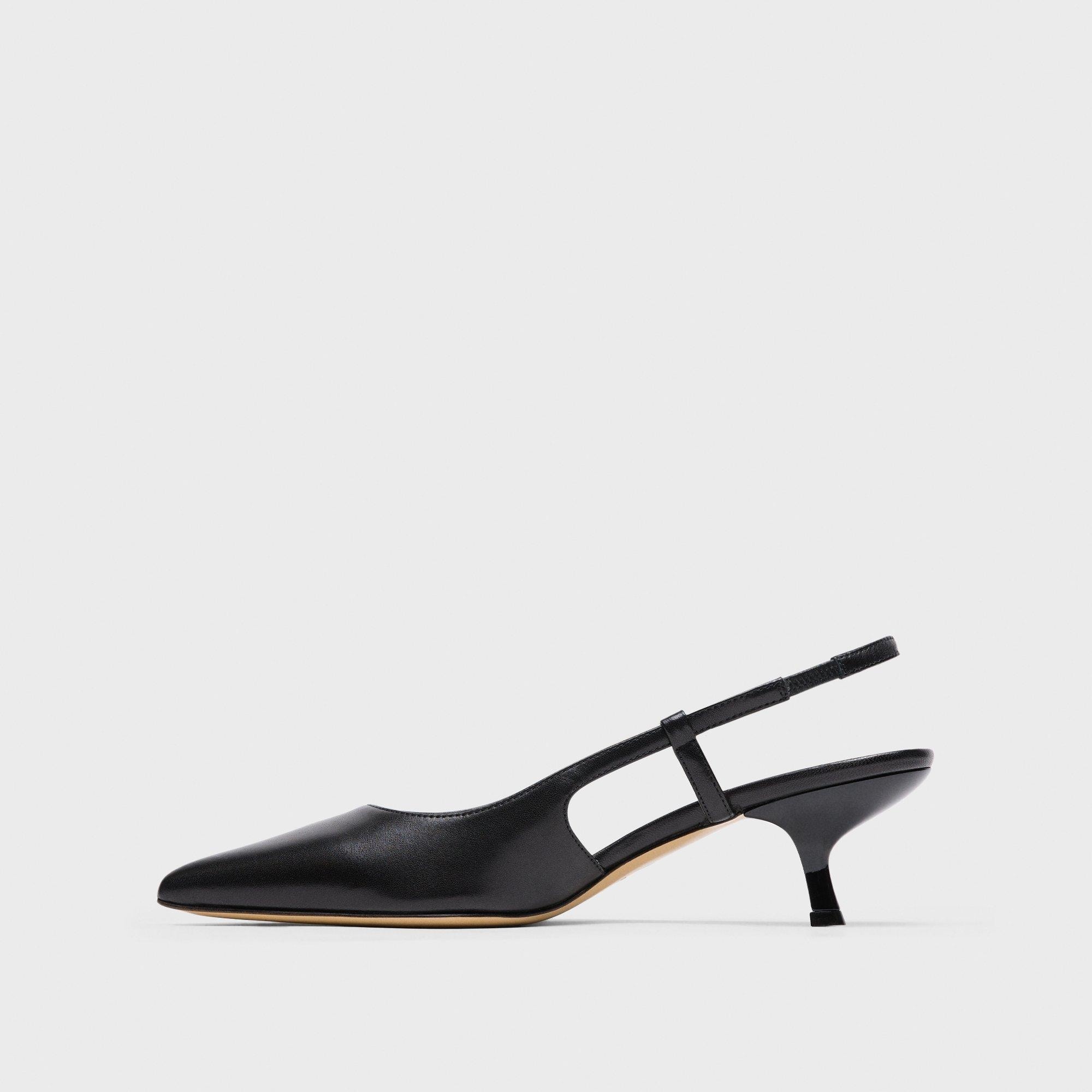 Micro Slingback Pump in Leather - 3
