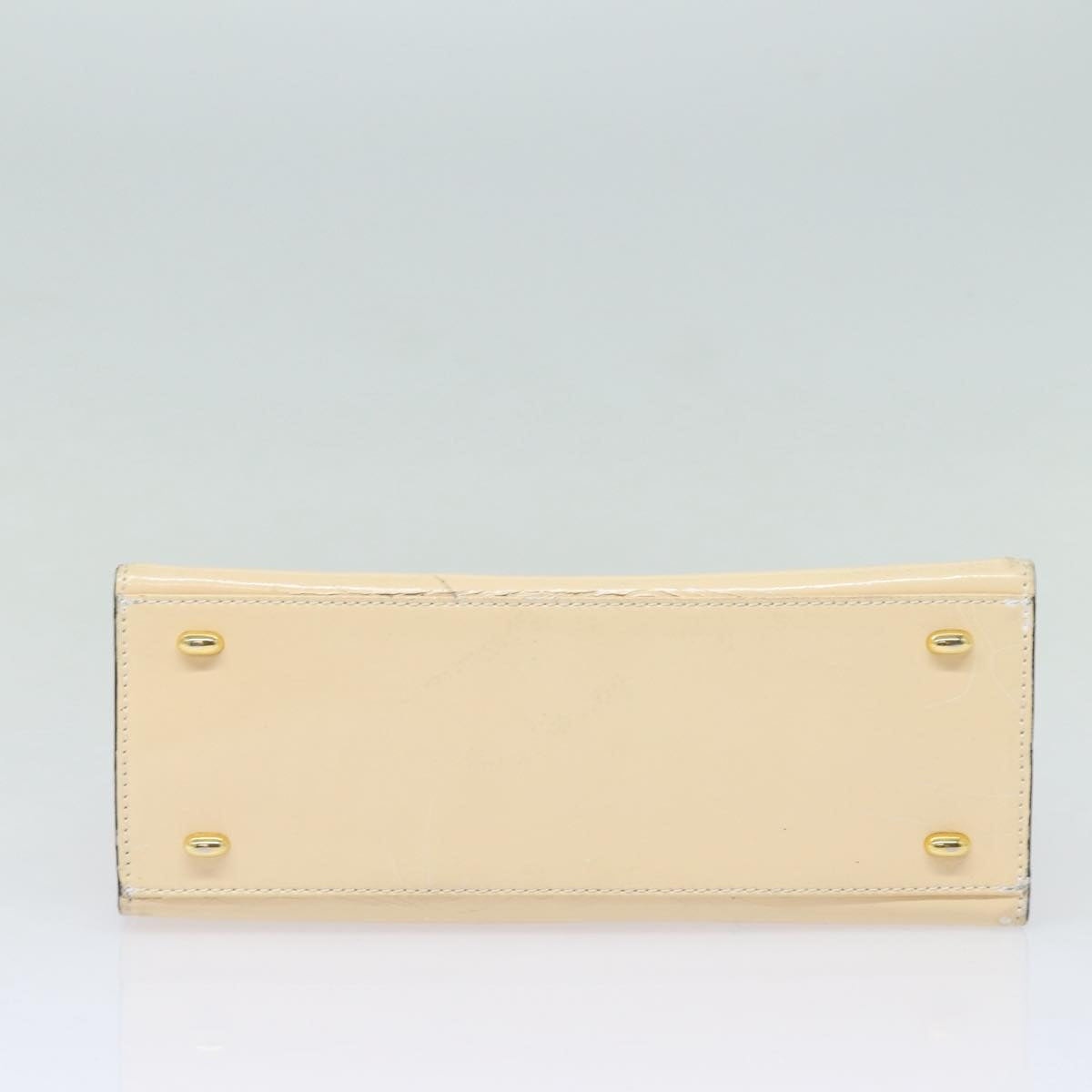 CELINE Chain Shoulder Bag Enamel Beige Gold - 6