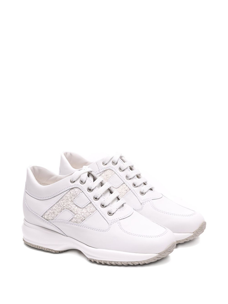 HOGAN logo round-toe sneakers outlook