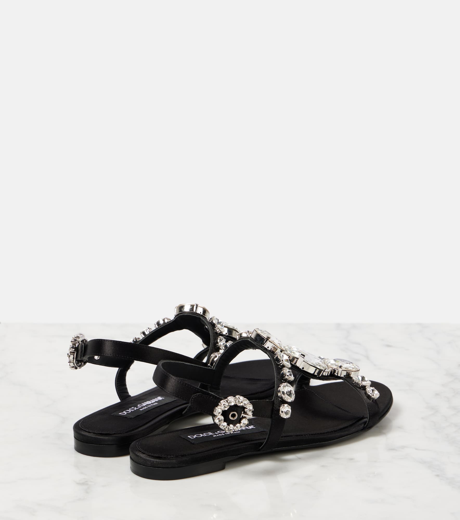 Bianca embellished satin sandals - 2