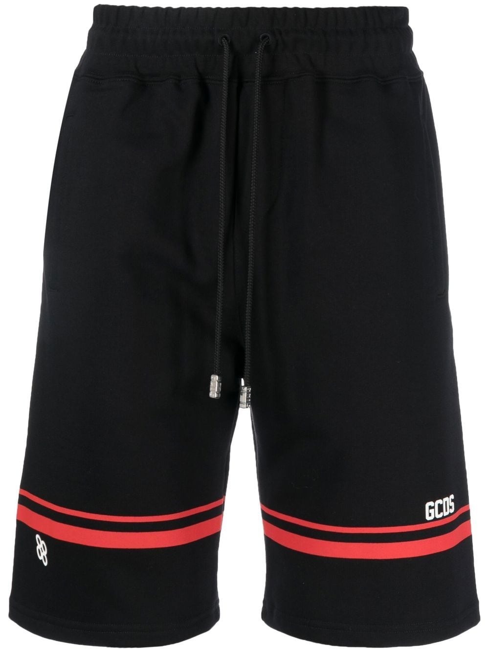 logo-print track shorts - 1