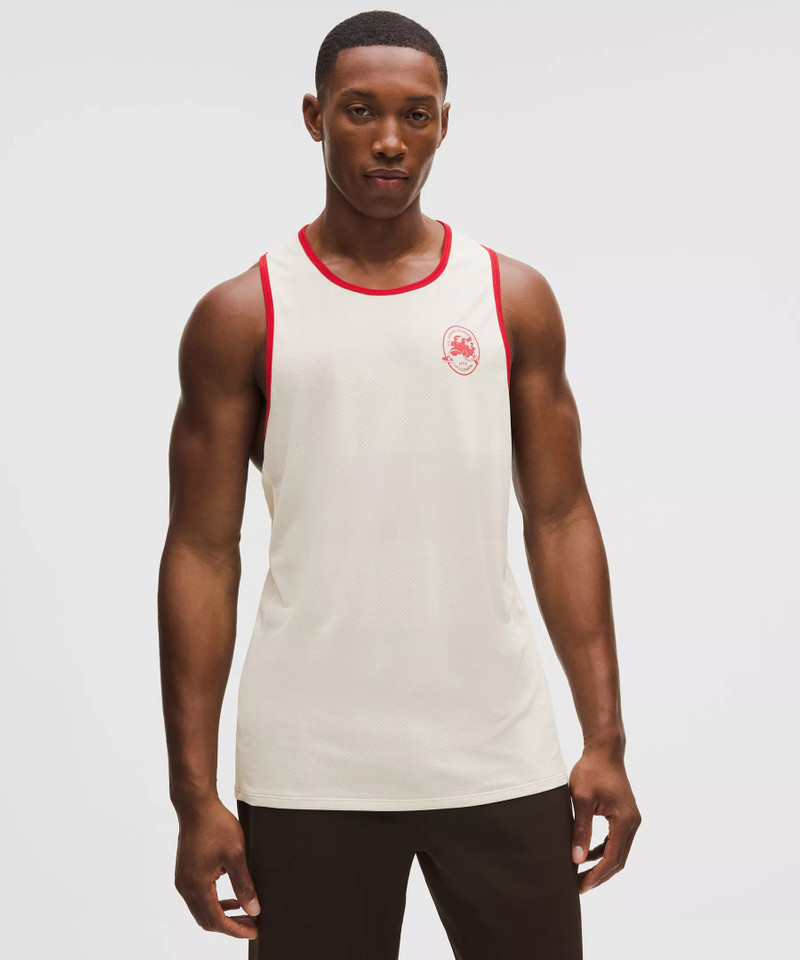 Fast and Free Perforated Stripe Tank *Run Crew 1998 1