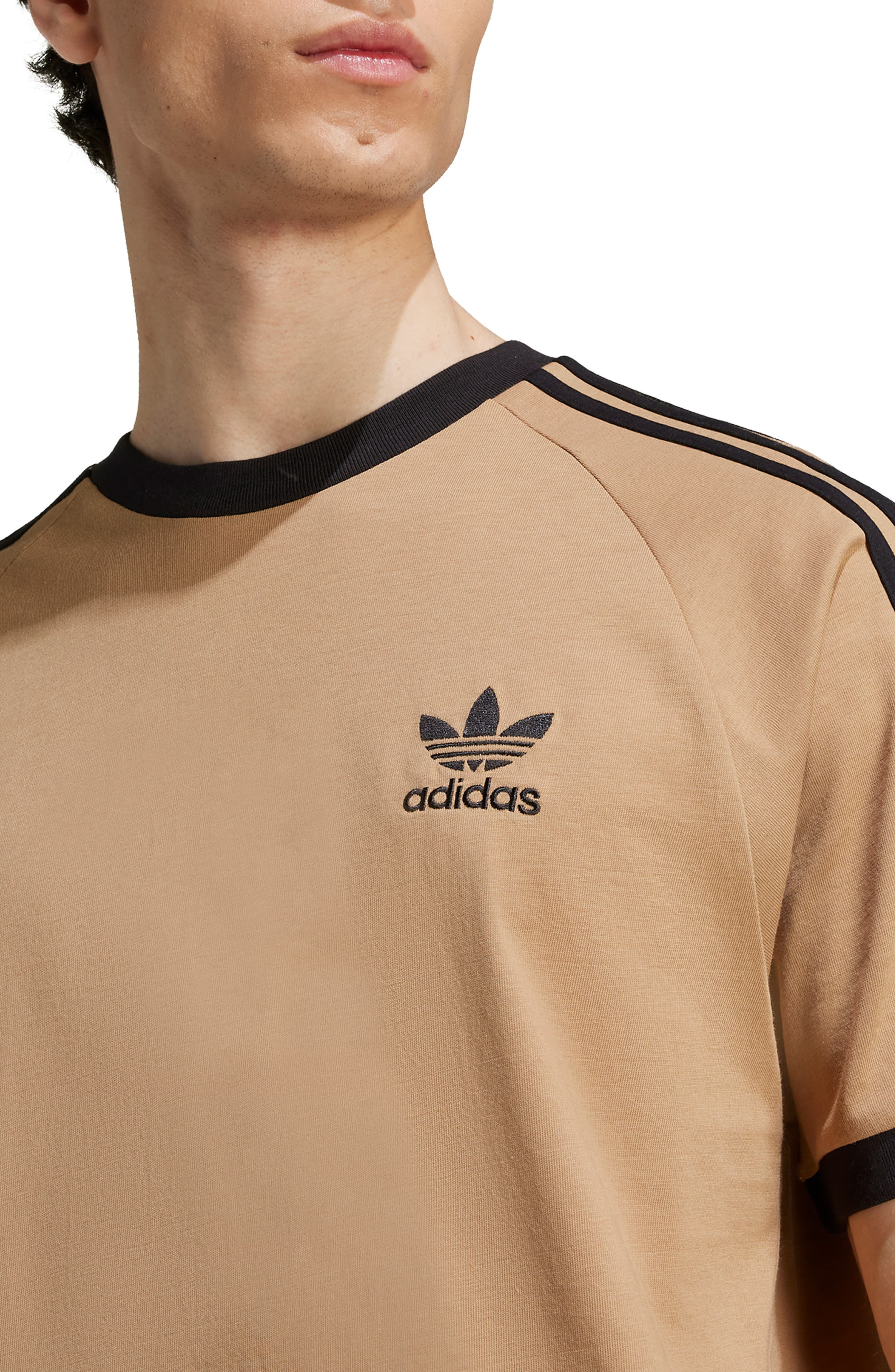 adidas Adicolor 3-Stripes T-Shirt in Cardboard/Black at Nordstrom - 5