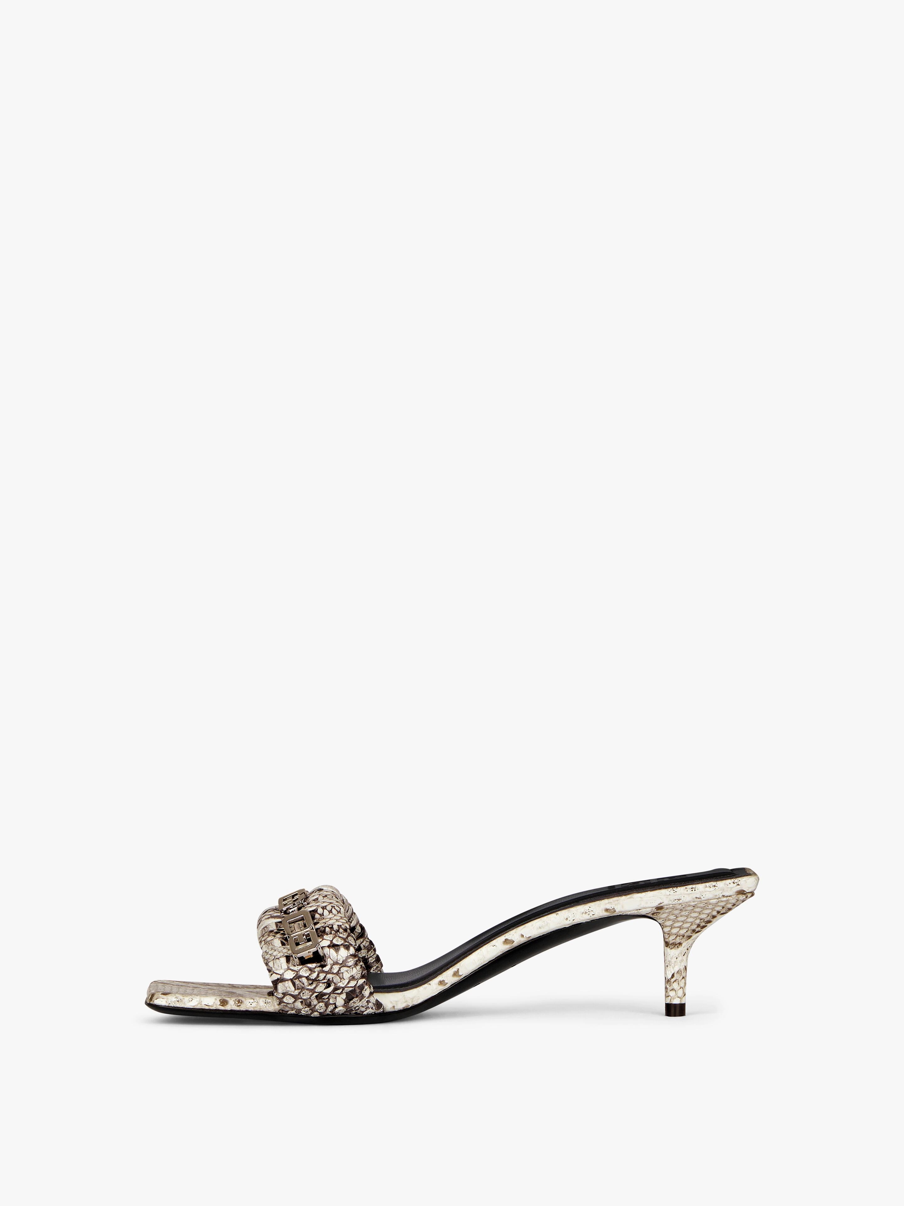 G WOVEN SANDALS IN PYTHON LEATHER - 3