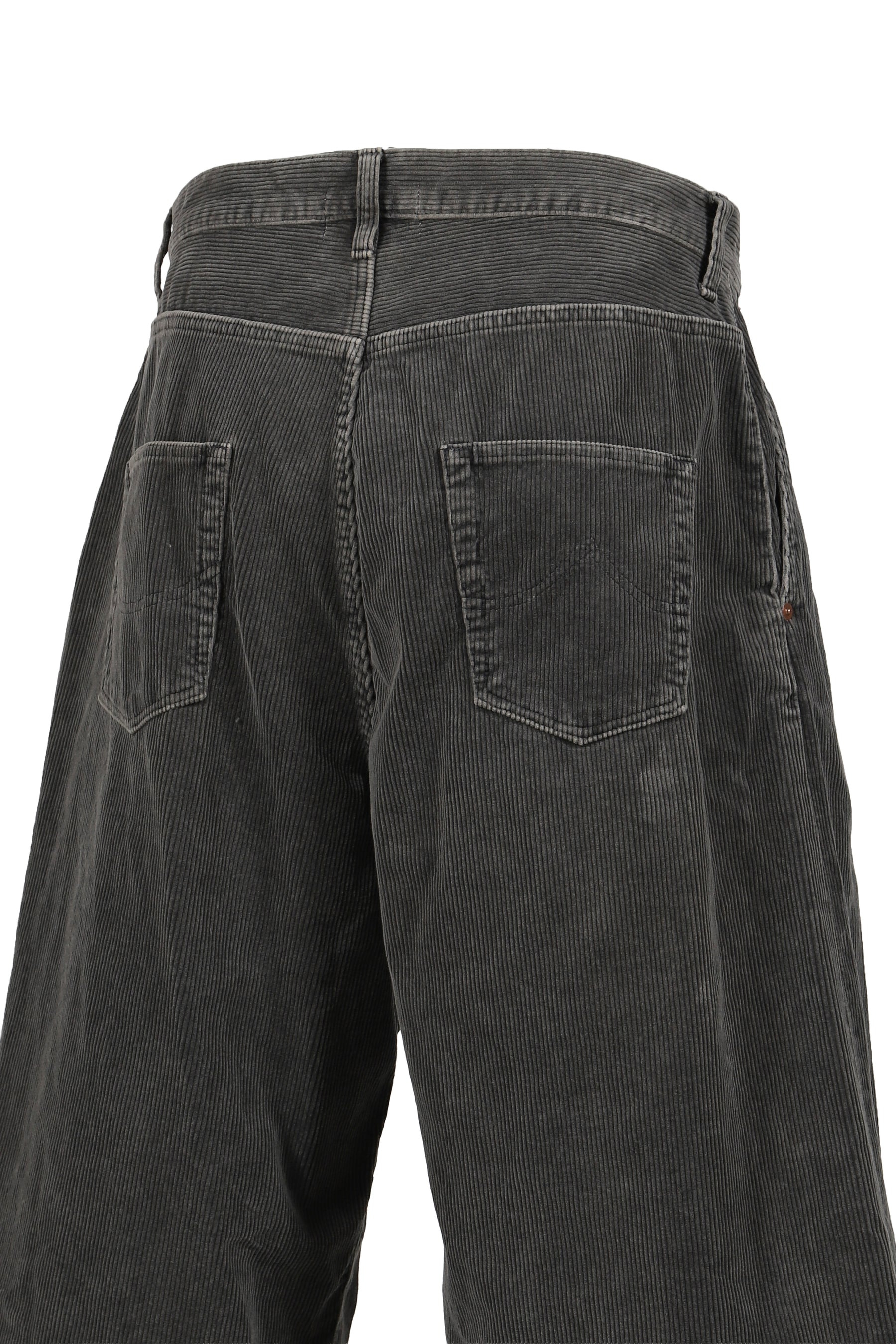 BONE APPLIQUE CORDUROY CROPPED PANTS / GRY - 9