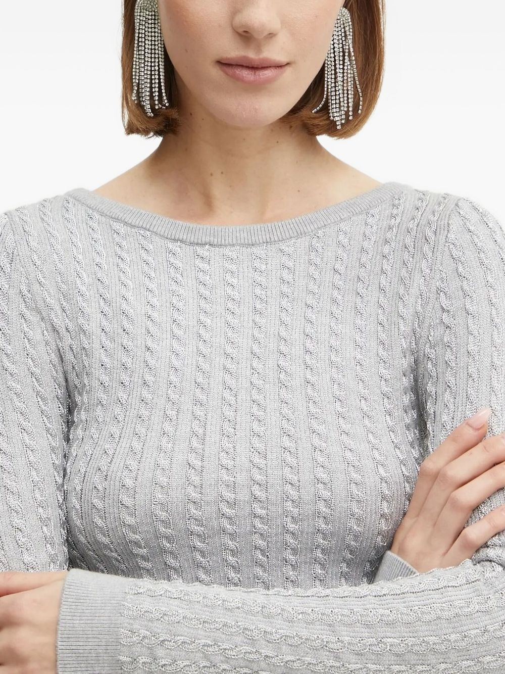 cable-knit sweater - 3