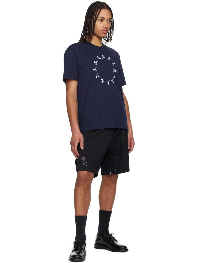 mastermind JAPAN Navy Skull Clock T-shirt outlook
