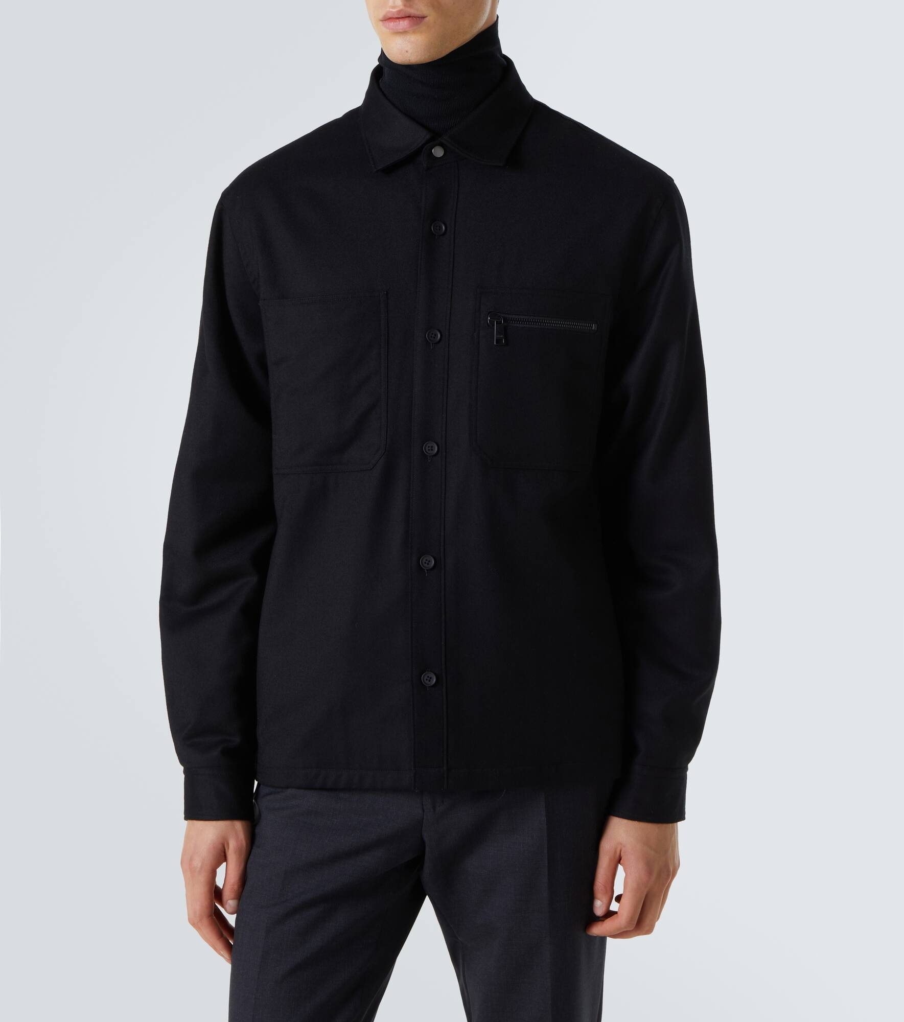 Technical wool overshirt - 3