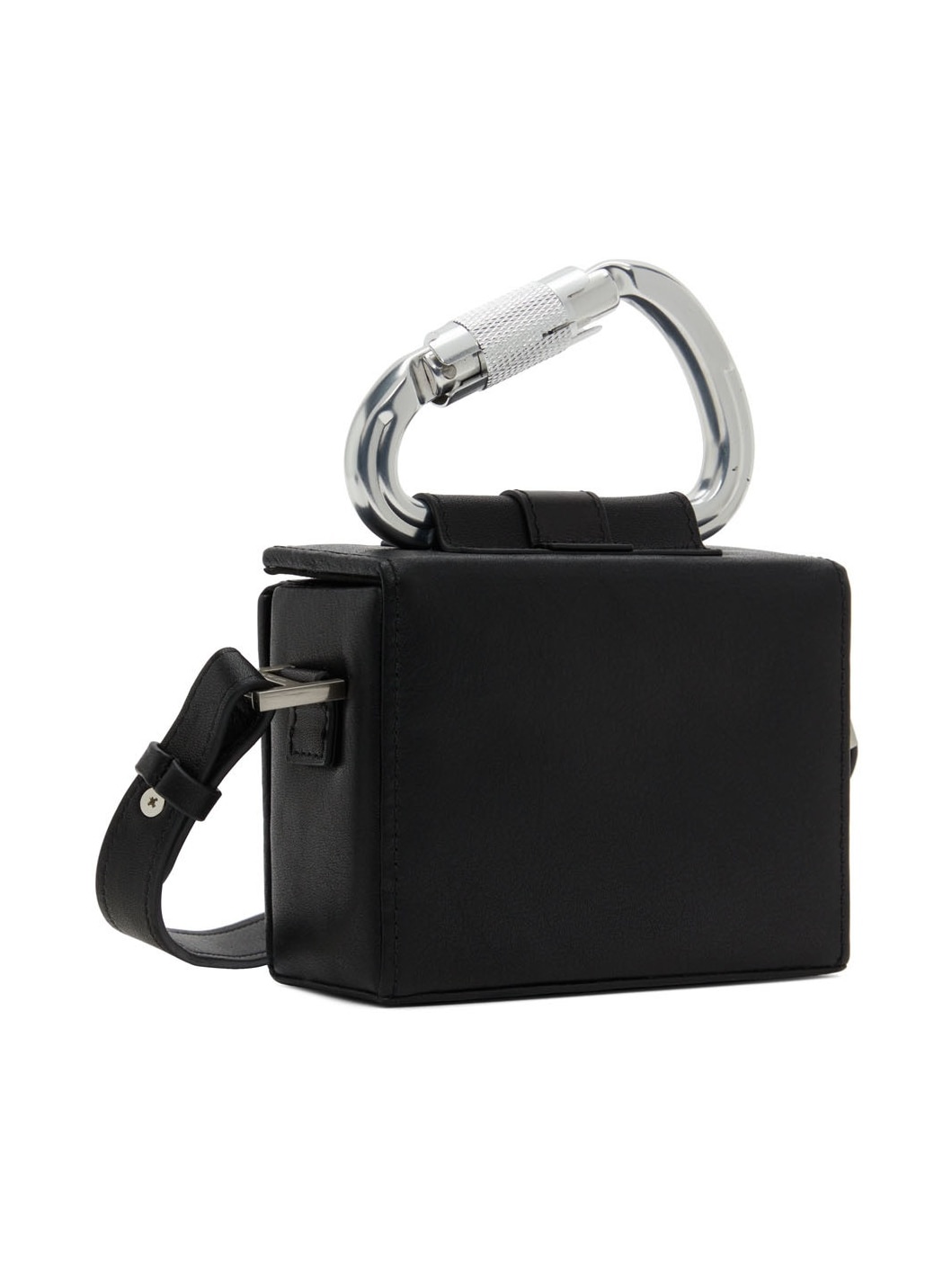 Black Mini Leather Crossbody Bag - 3