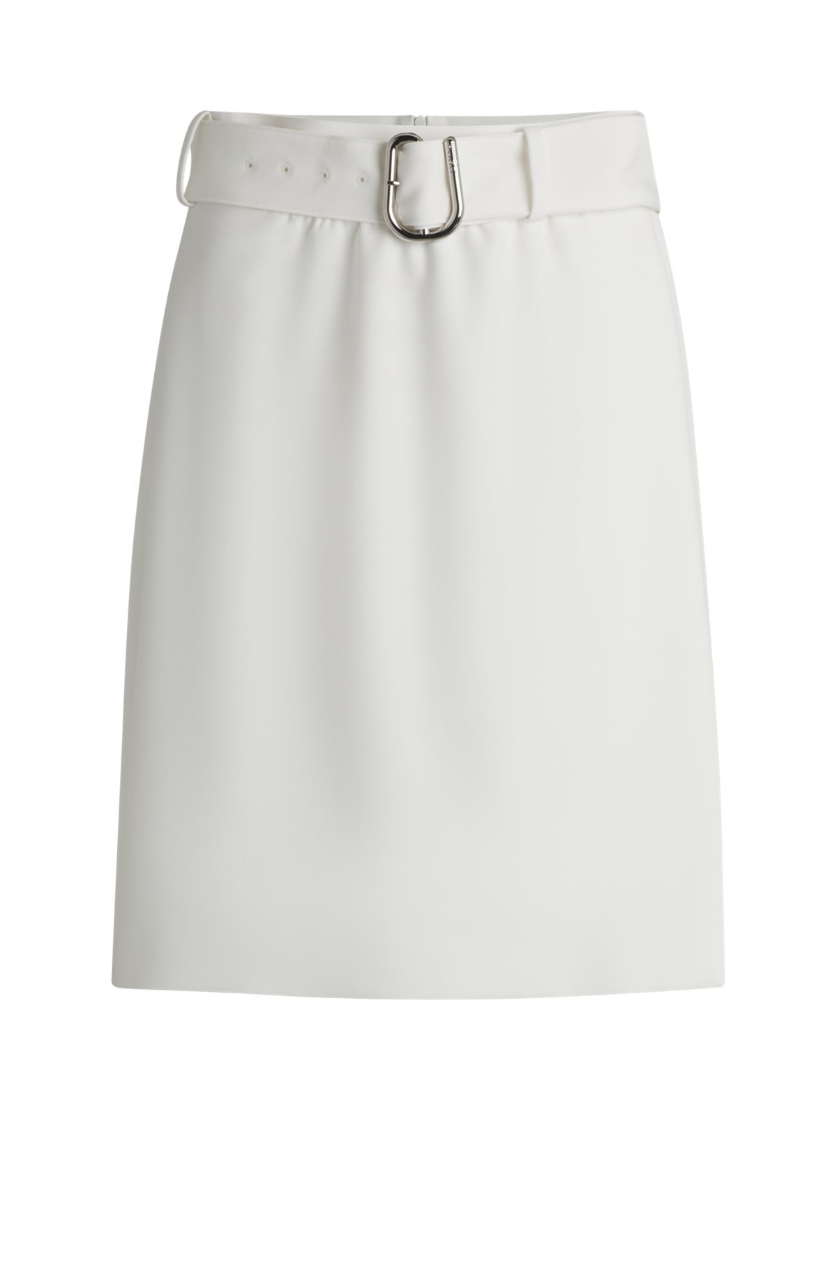 MINI SKIRT WITH WRAP FRONT AND BUCKLED BELT - 1