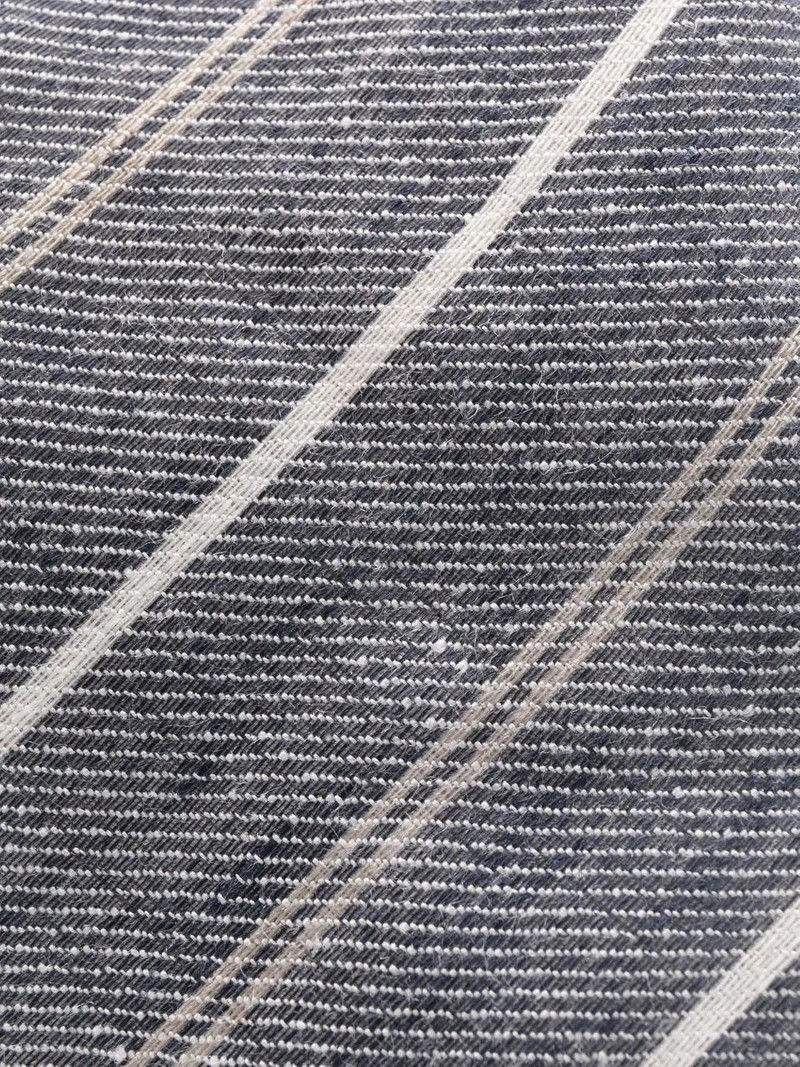 Brunello Cucinelli striped linen tie outlook