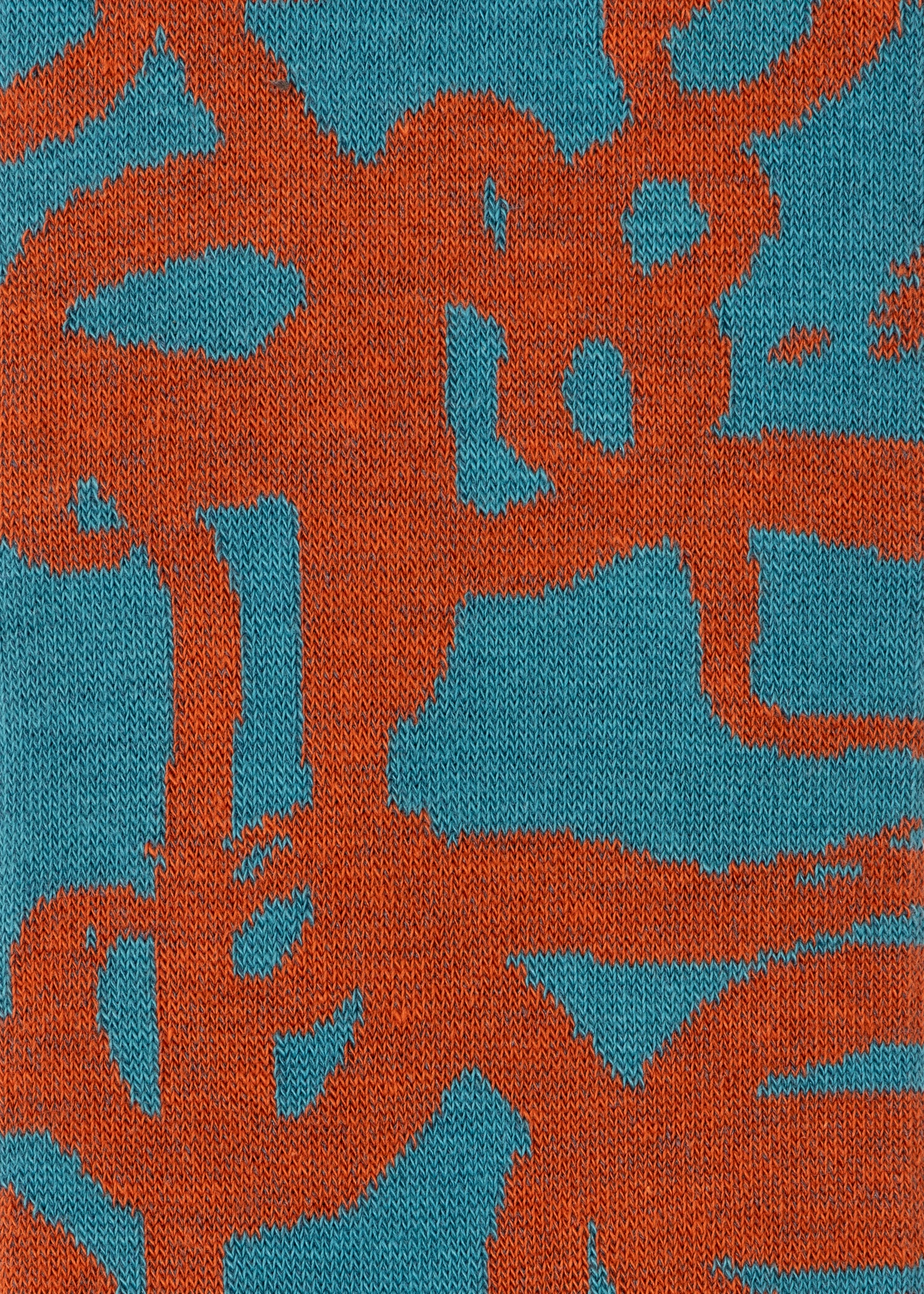 Teal 'Squiggle' Socks - 3