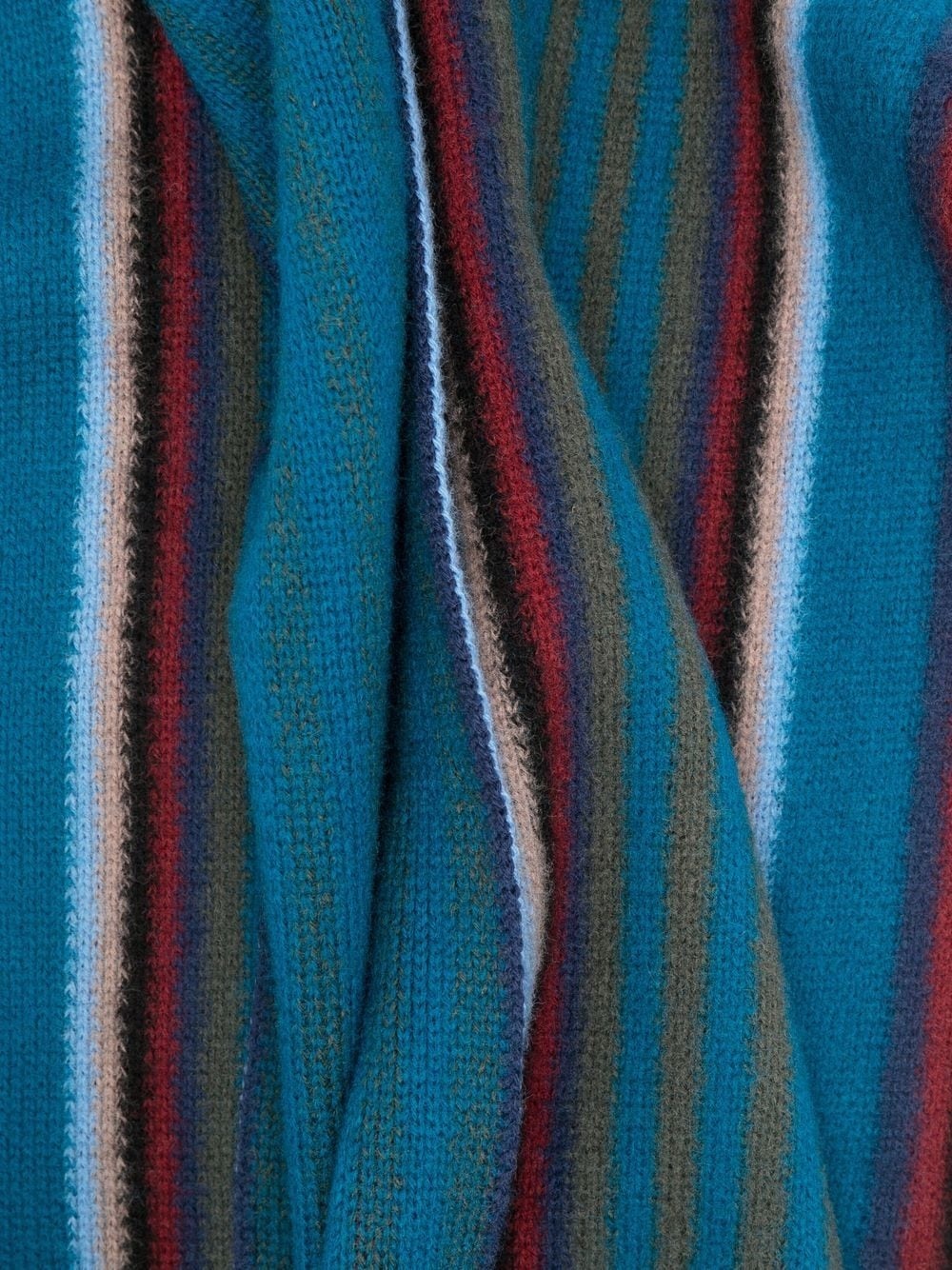 bright stripe print wool scarf - 3