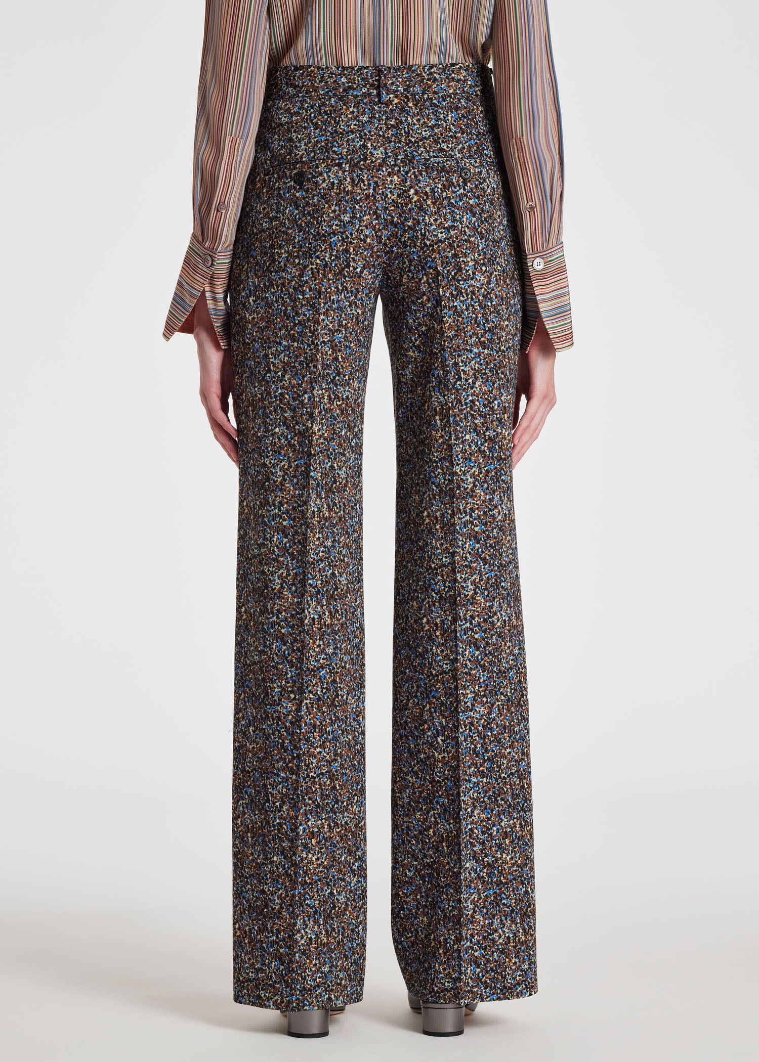 'Fleck' Wool Wide-Leg Pants - 4