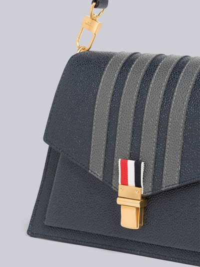 Thom Browne Pebble Grain Leather 4-Bar Trapeze Bag outlook