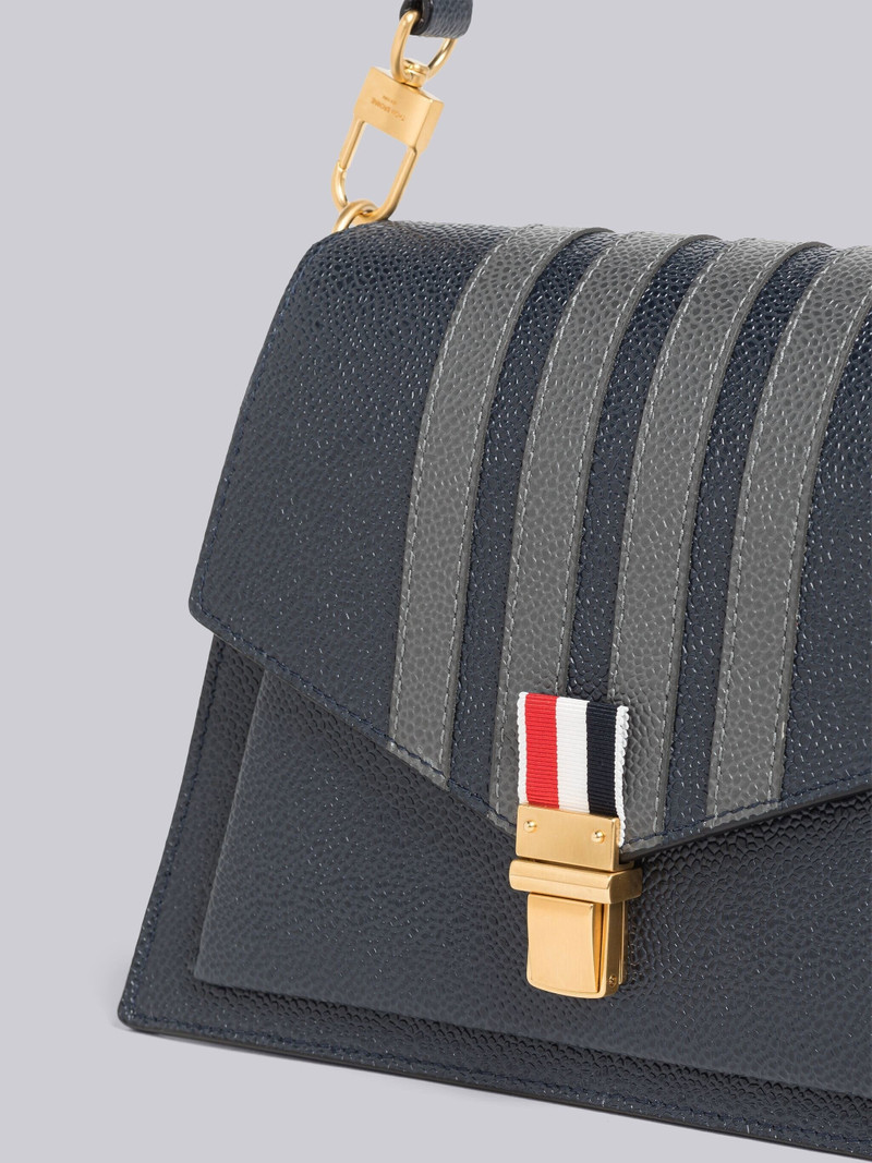 Thom Browne Pebble Grain Leather 4-Bar Trapeze Bag outlook