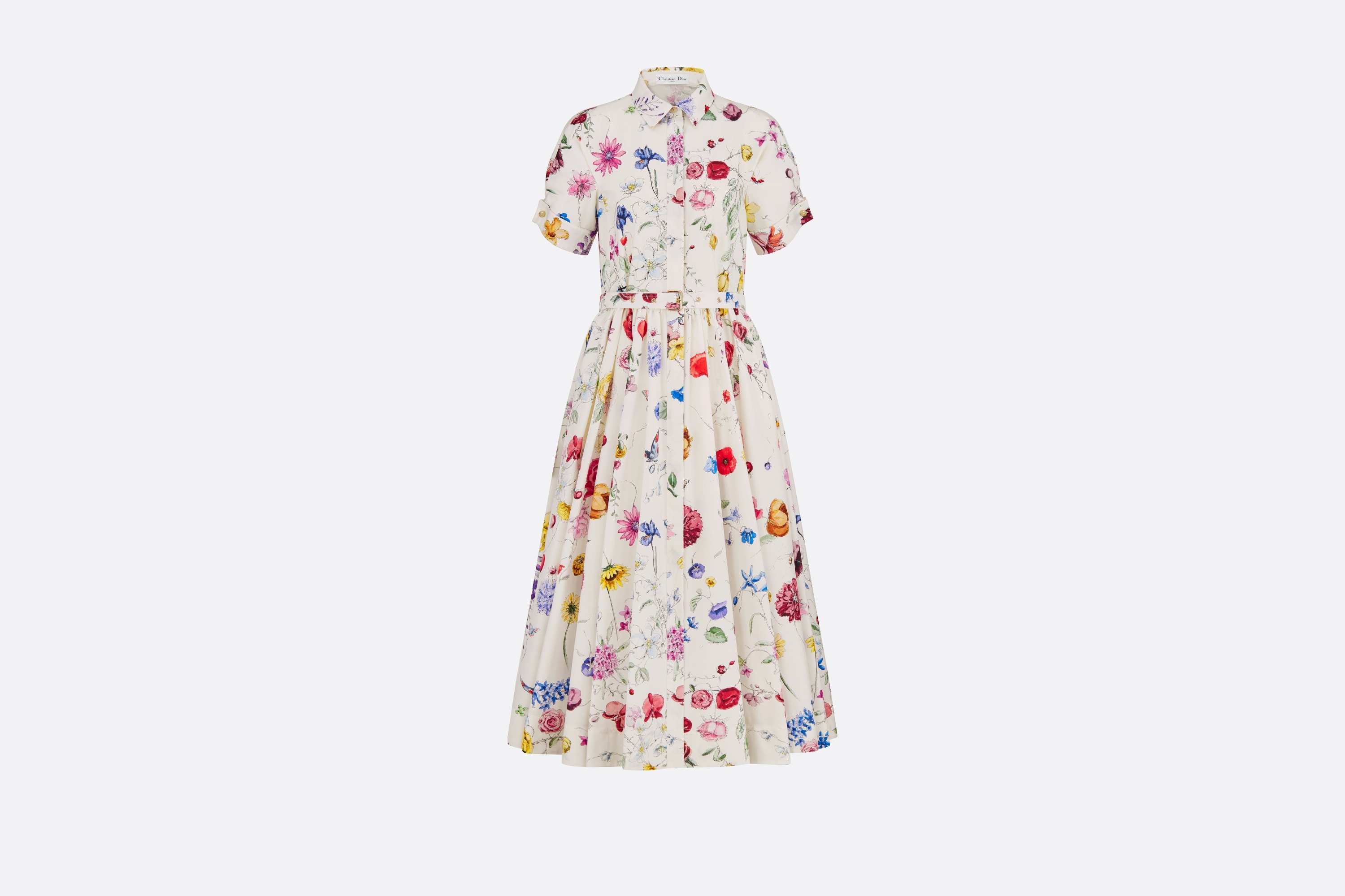 Belted Mid-Length Dress - 1