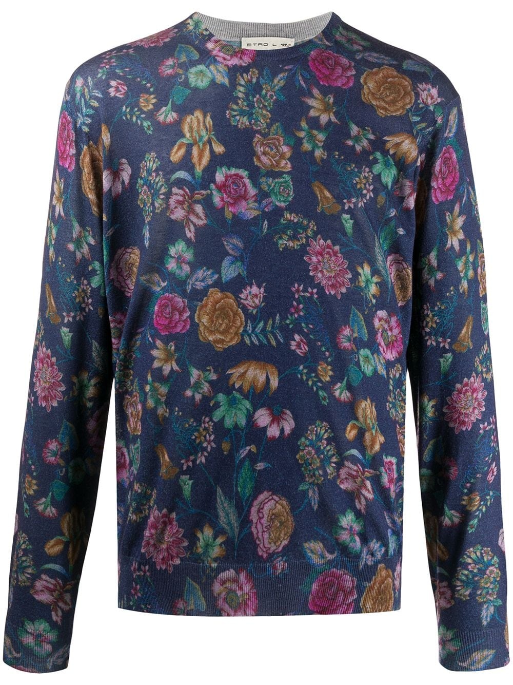 floral print knit jumper - 1