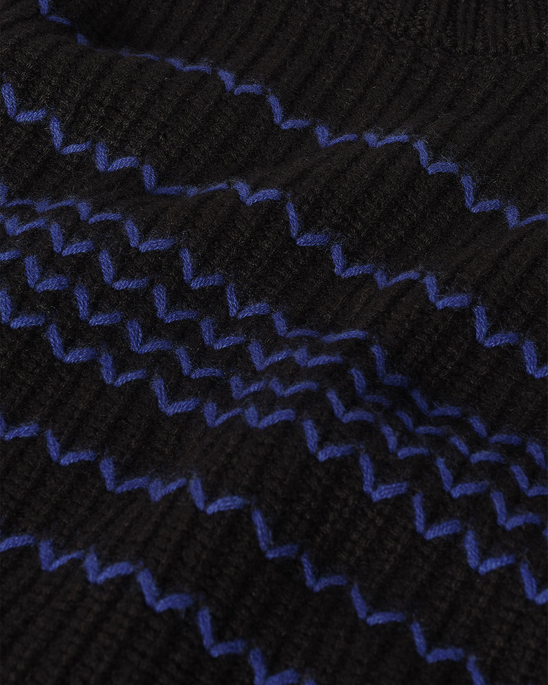 Summit Black & Blue Cashmere Jumper 7