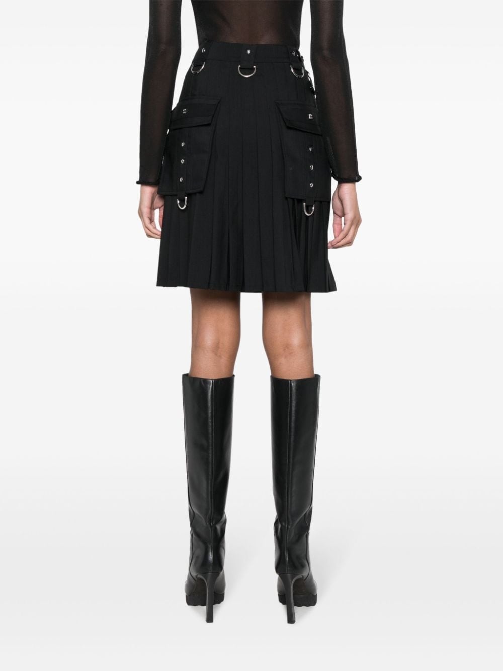 D-ring-embellished A-line skirt - 4