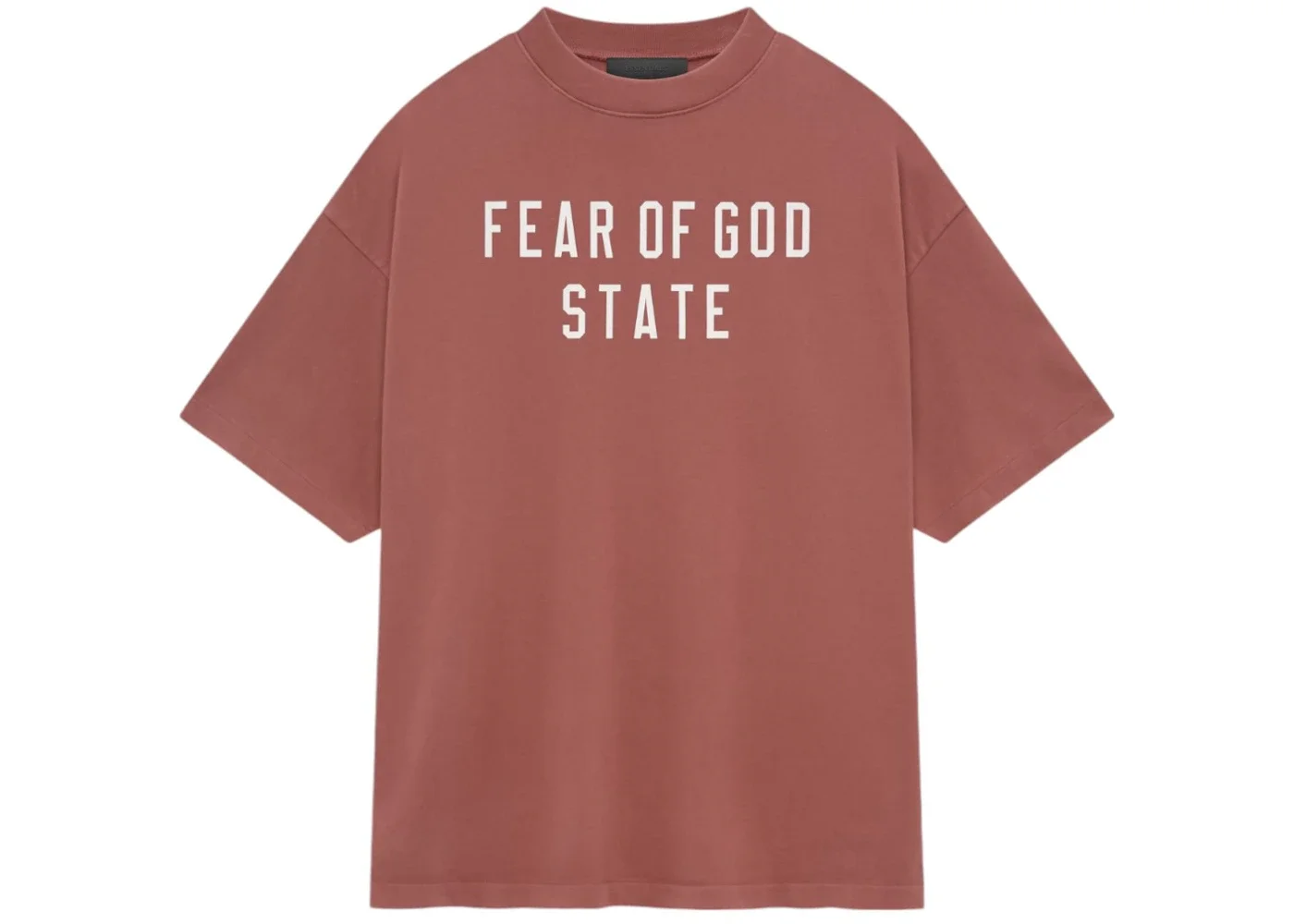 Fear of God Essentials Heavy Crewneck Tee Crimson - 1