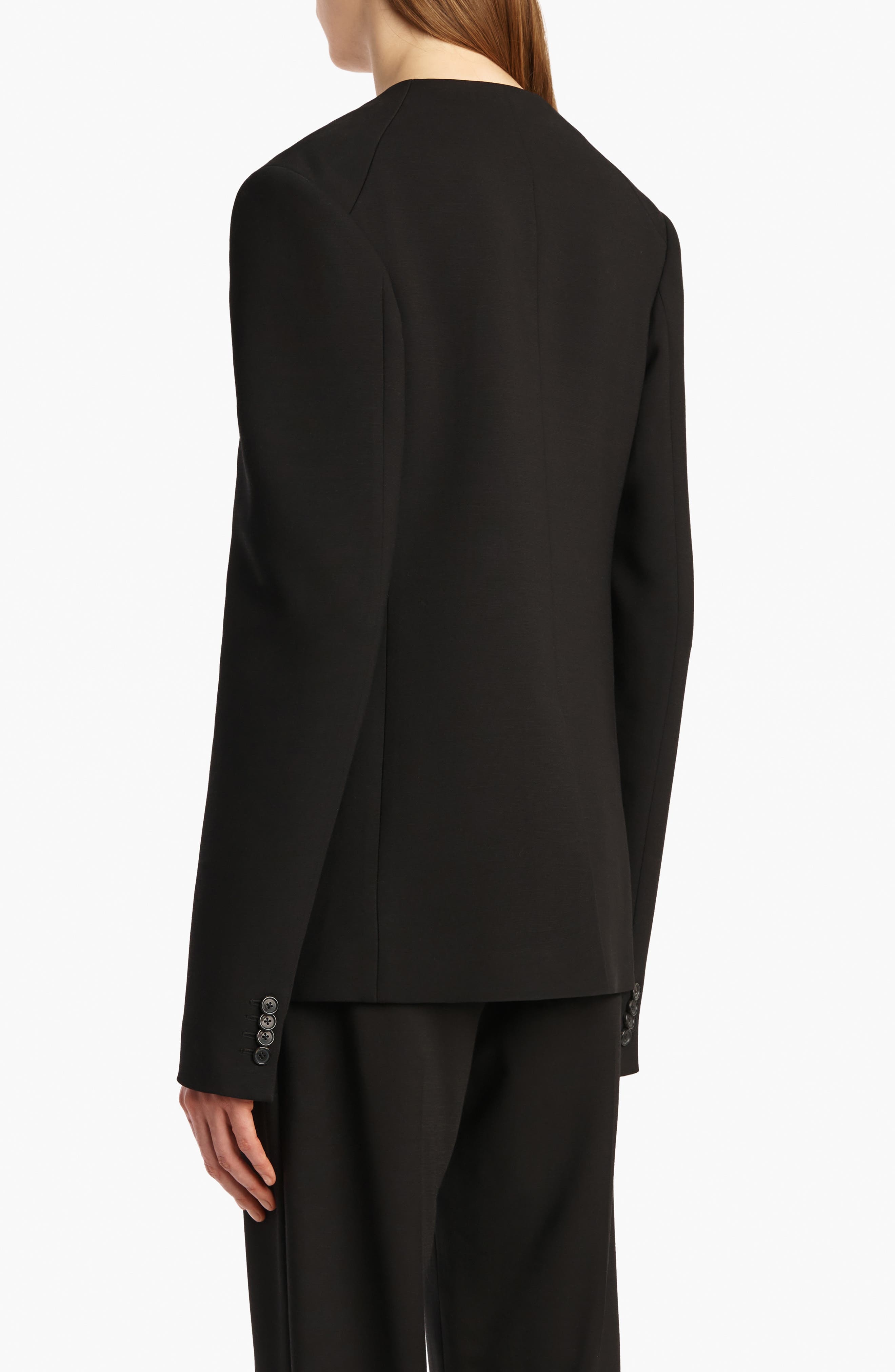 Khaite Jameson Stretch Crepe Jacket in Black at Nordstrom - 2