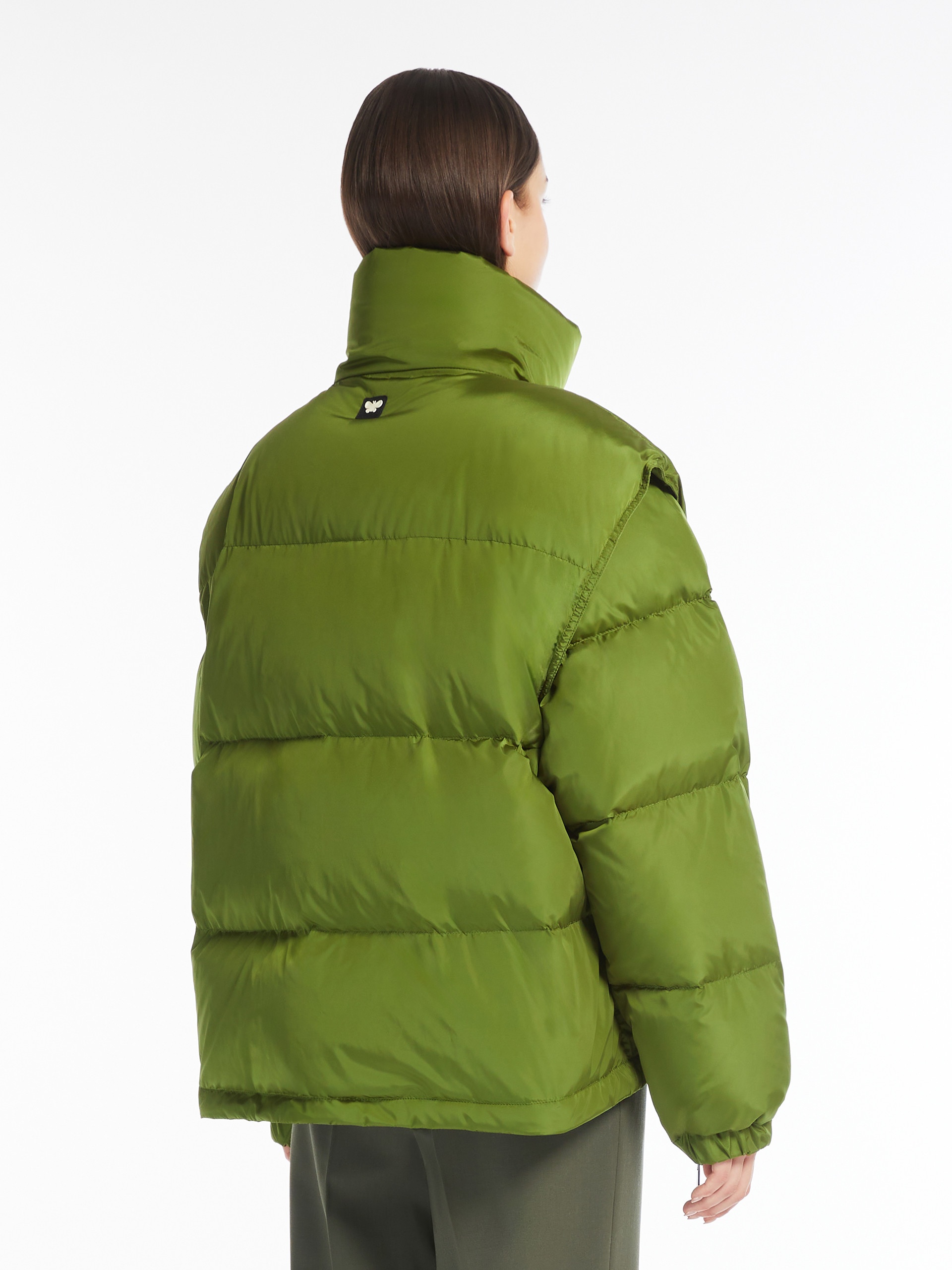 BAIARDO Water-repellent taffeta cropped bomber jacket - 4